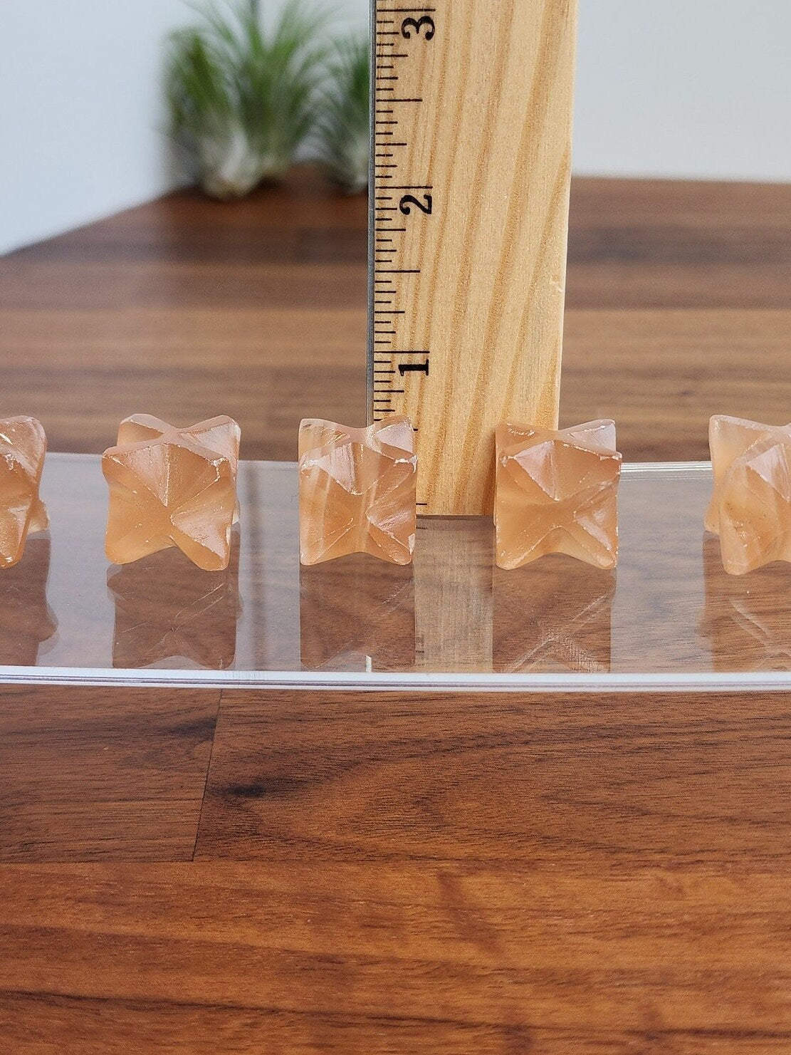 Honey Calcite Merkabas | Small desk decor for office or work from home | Trinket bowl | Pocket stone for ADHD & Fidgets