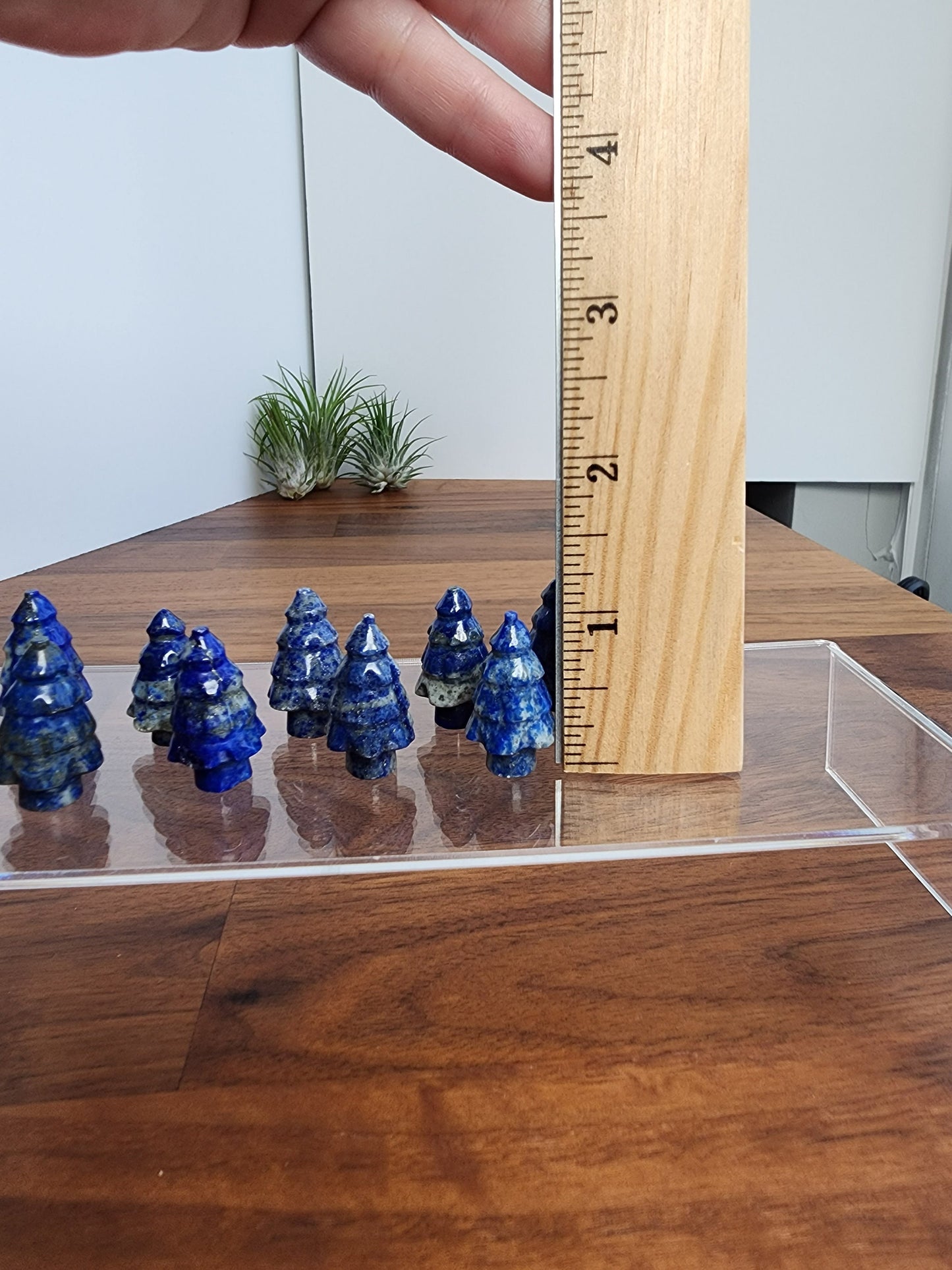 Mini Tree Lapis Lazuli Crystal: Winter Village Inspired - Natural Stone, Spiritual Decor, Home Accent
