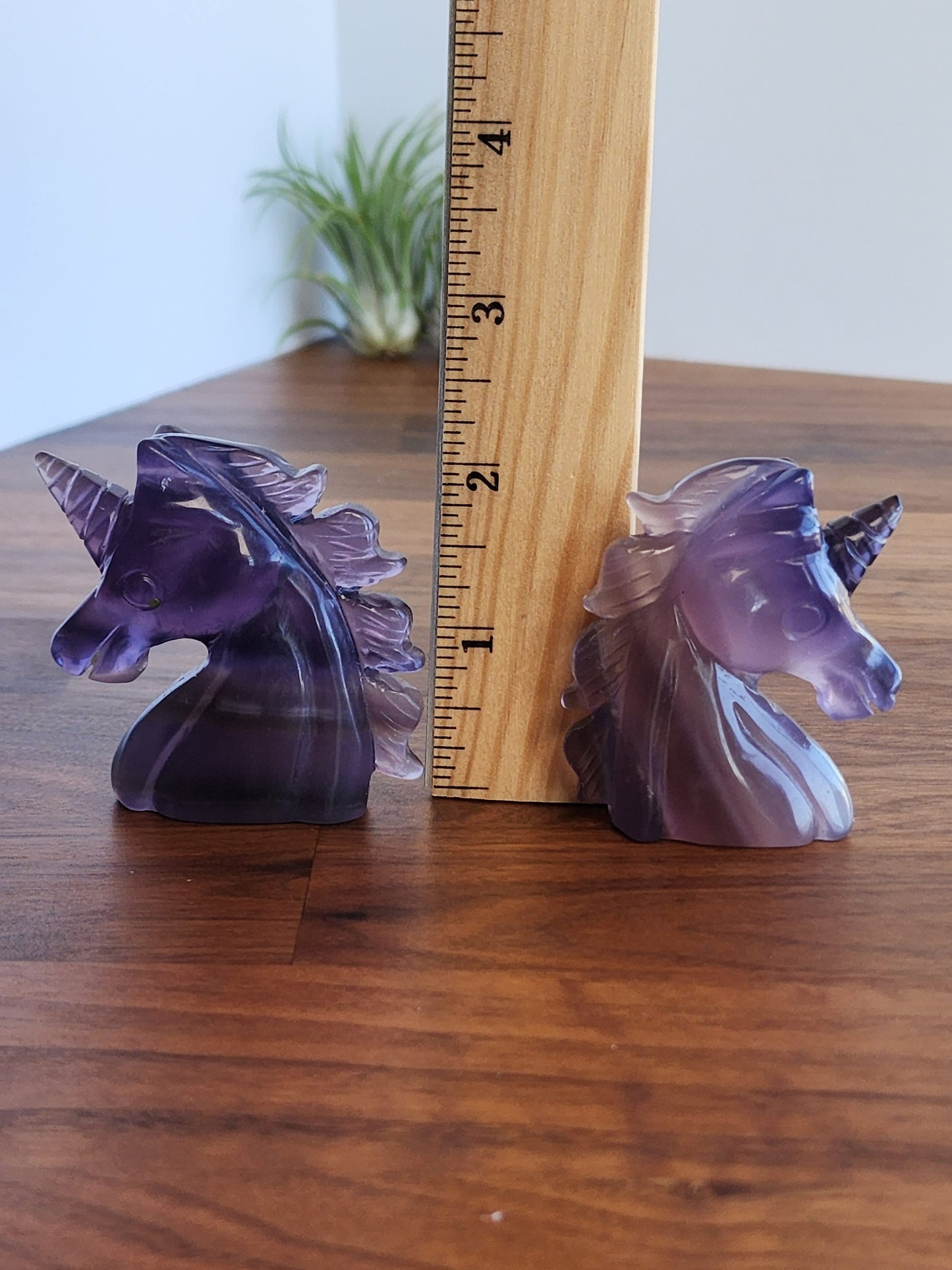 Fluorite Unicorn Crystal | Rainbow Fluorite Carving | Transparent Banded Horse with Point | Intuitively Chosen