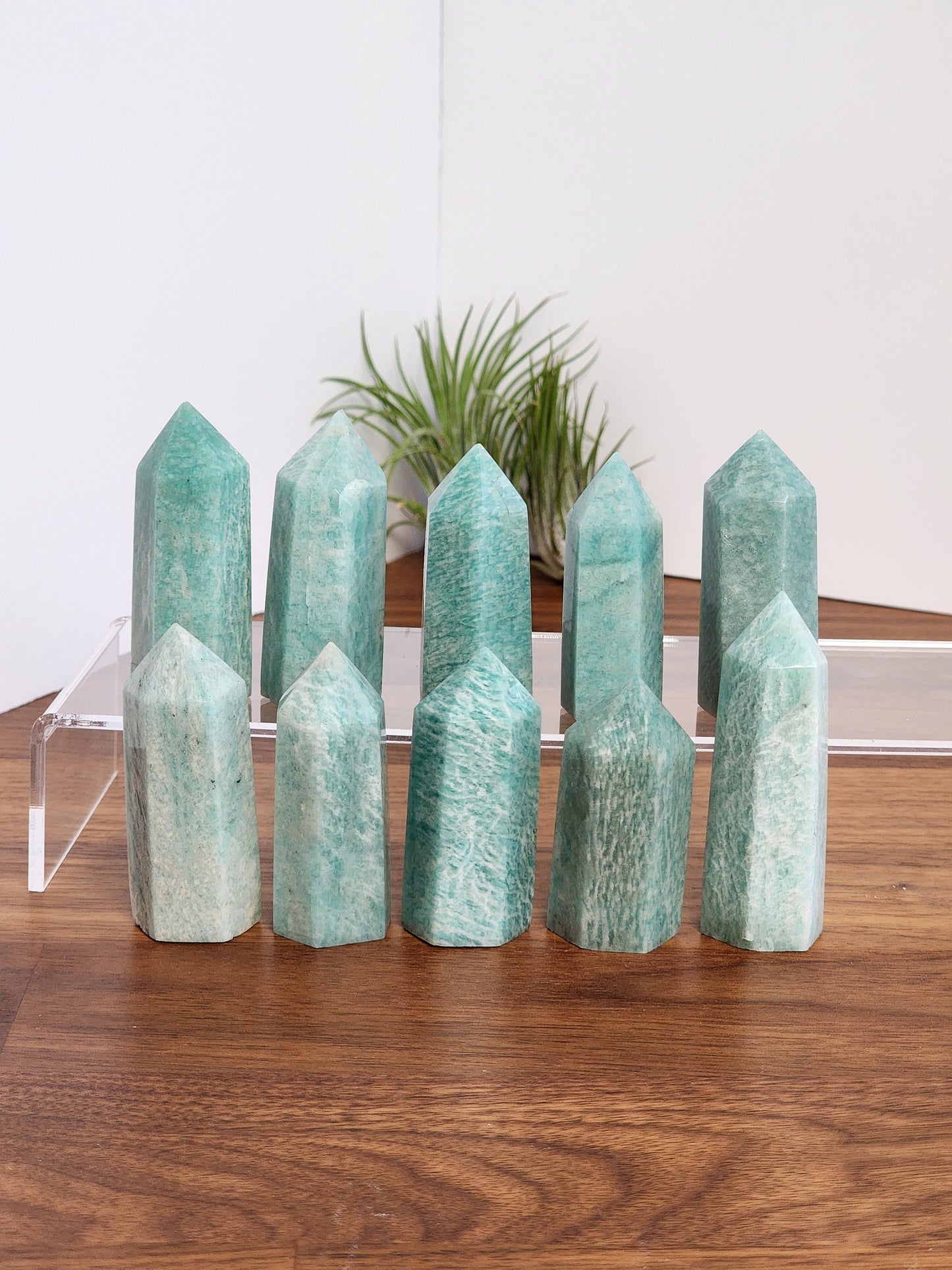 Teal Blue Amazonite Mini Points | Coastal Vibes Crystal Tower | Sun and Sea Decor | Ocean Bathroom & Mermaid Love | Intuitively Chosen