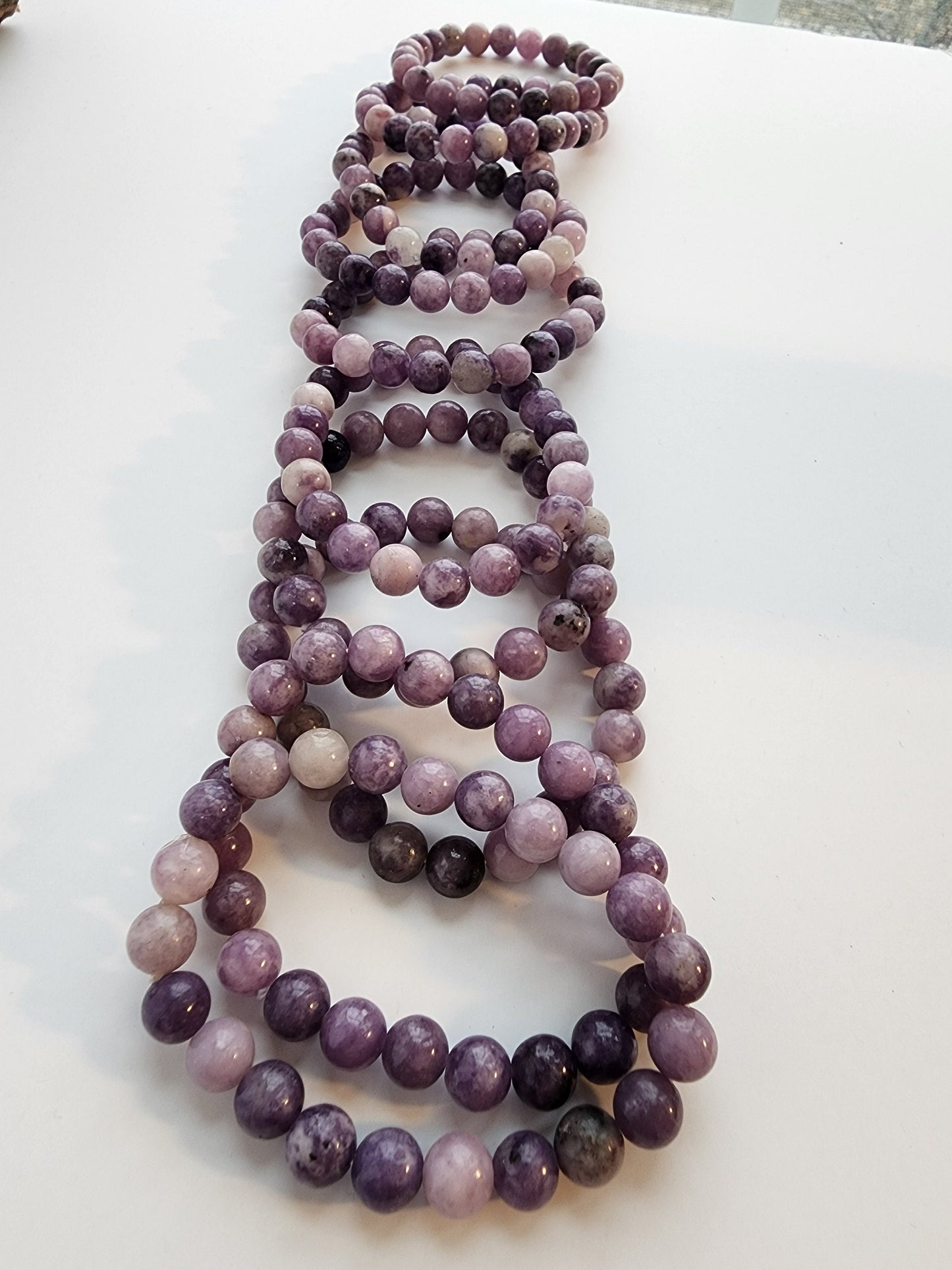 Lepidolite Bracelet | 8MM Purple Mica Beads | Best Seller in Crystal Jewelry | Very Demure, Very Mindful Accesories for the Office or Dates