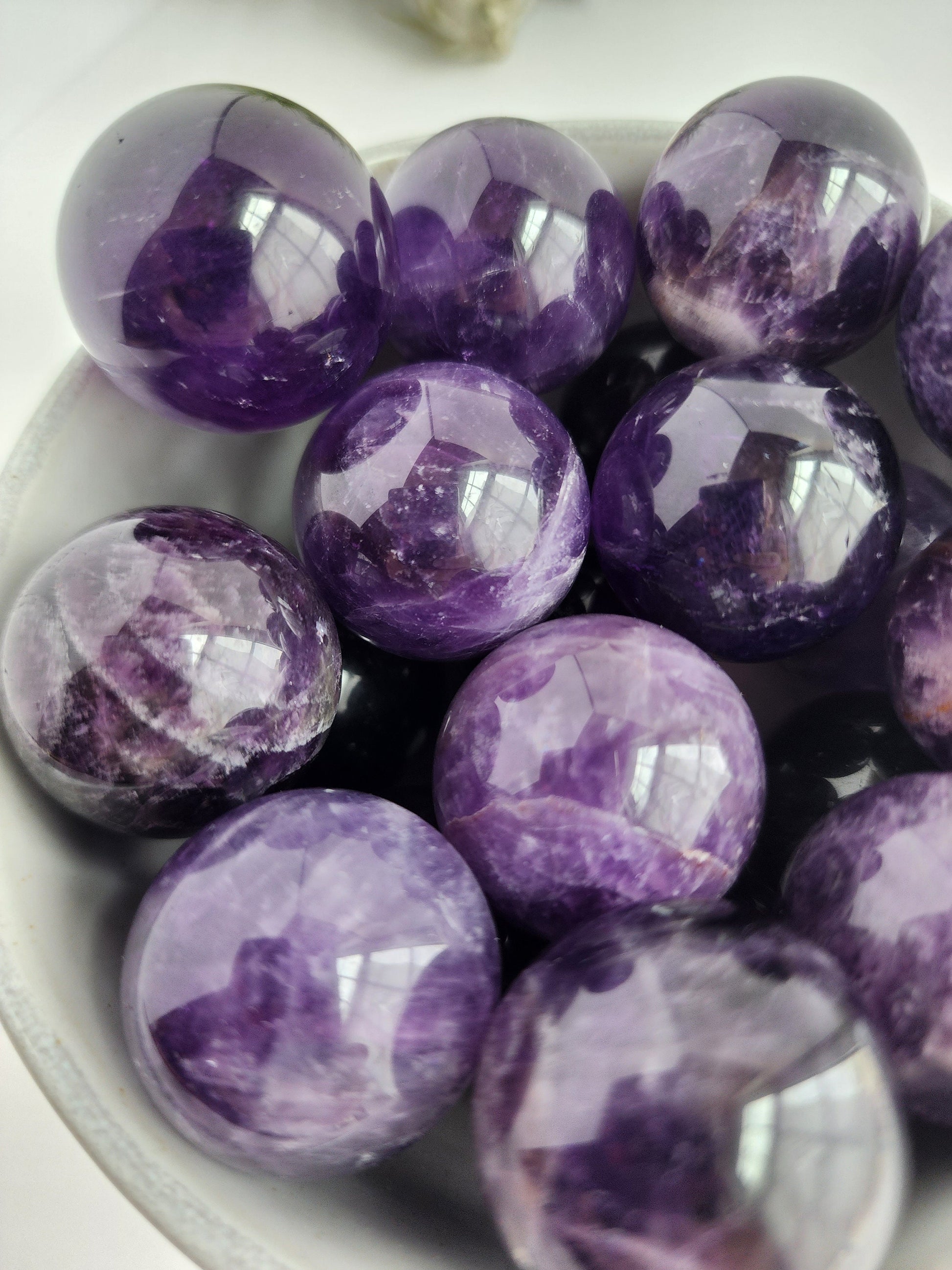 Deep Purple Amethyst Sphere | Dark Ame Crystal Ball | Medium Size | Halloween Decor | Teen Gift |Intuitively Chosen