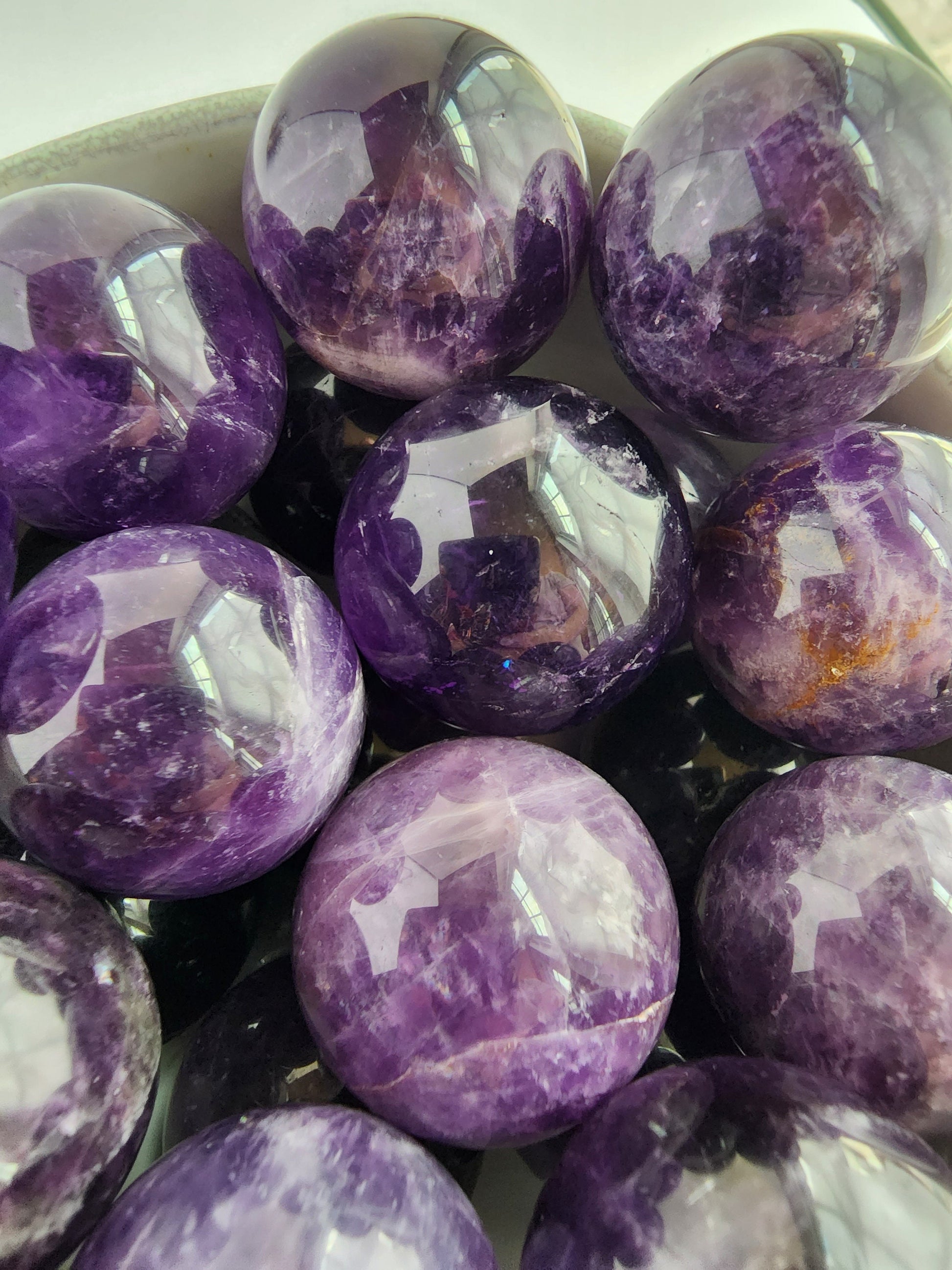 Deep Purple Amethyst Sphere | Dark Ame Crystal Ball | Medium Size | Halloween Decor | Teen Gift |Intuitively Chosen