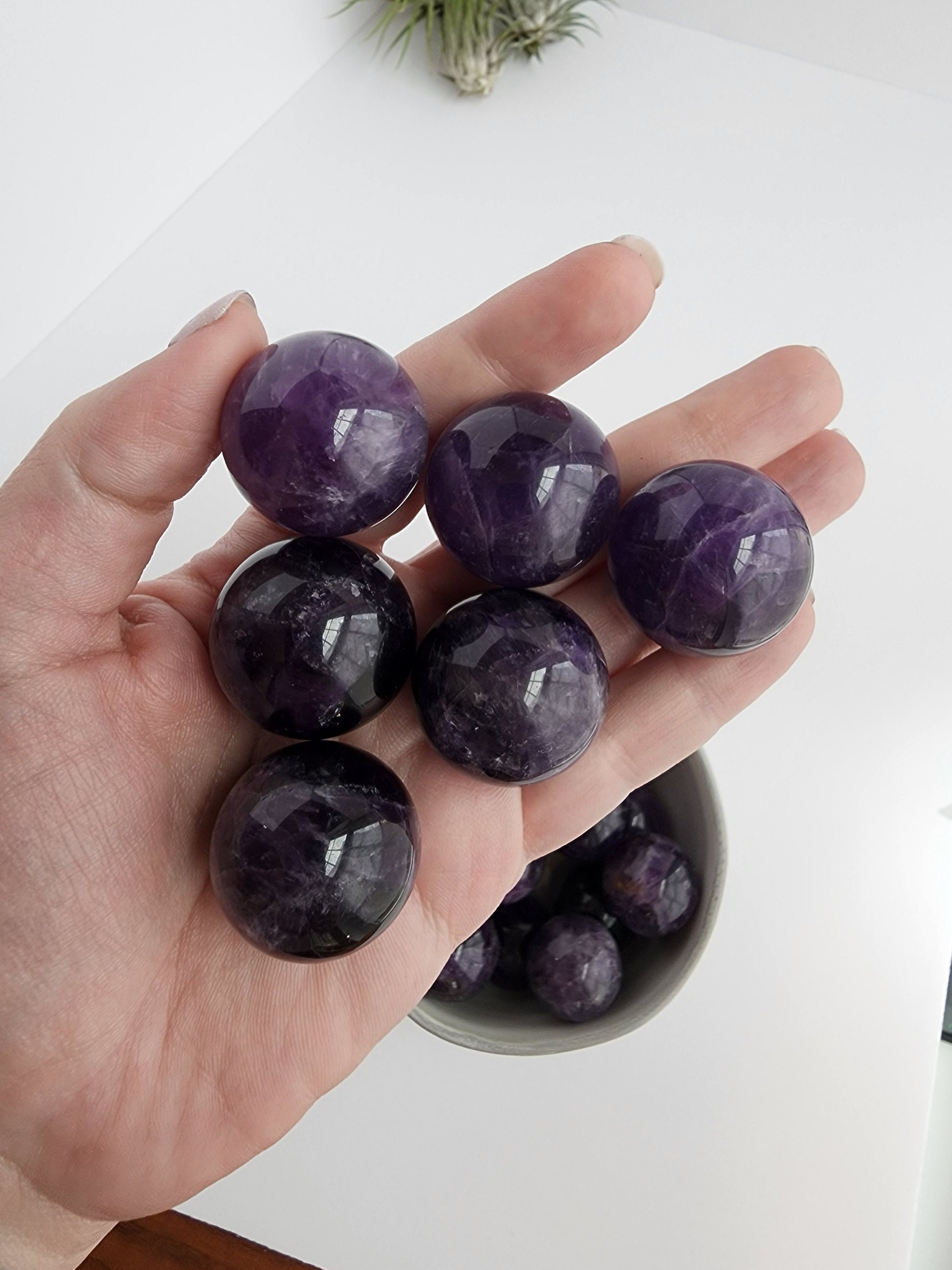 Deep Purple Amethyst Sphere | Dark Ame Crystal Ball | Medium Size | Halloween Decor | Teen Gift |Intuitively Chosen