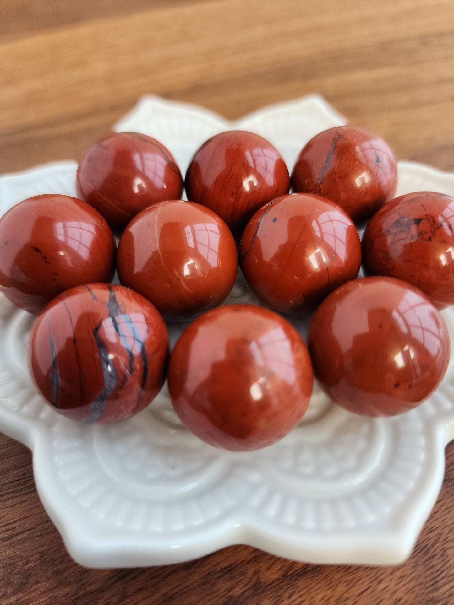 Red Jasper Mini Sphere | Red Crystal Ball | Small Sphere Collections | Christmas Crystals | Intuitively Chosen