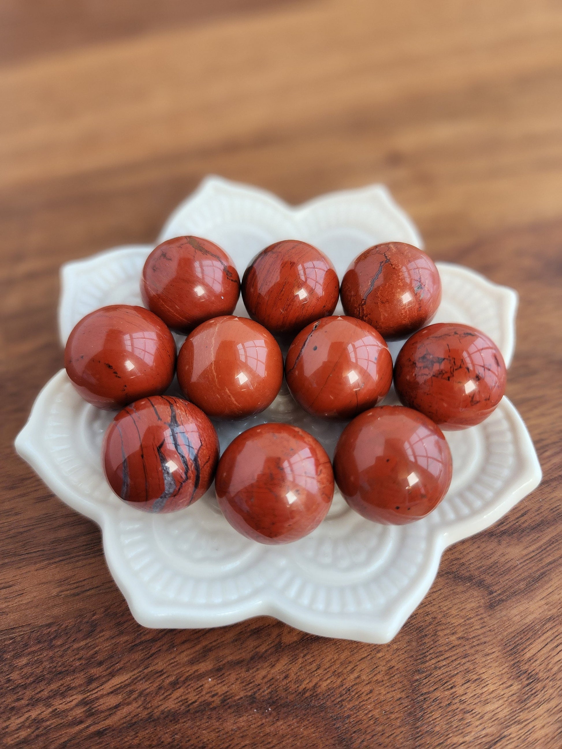 Red Jasper Mini Sphere | Red Crystal Ball | Small Sphere Collections | Christmas Crystals | Intuitively Chosen