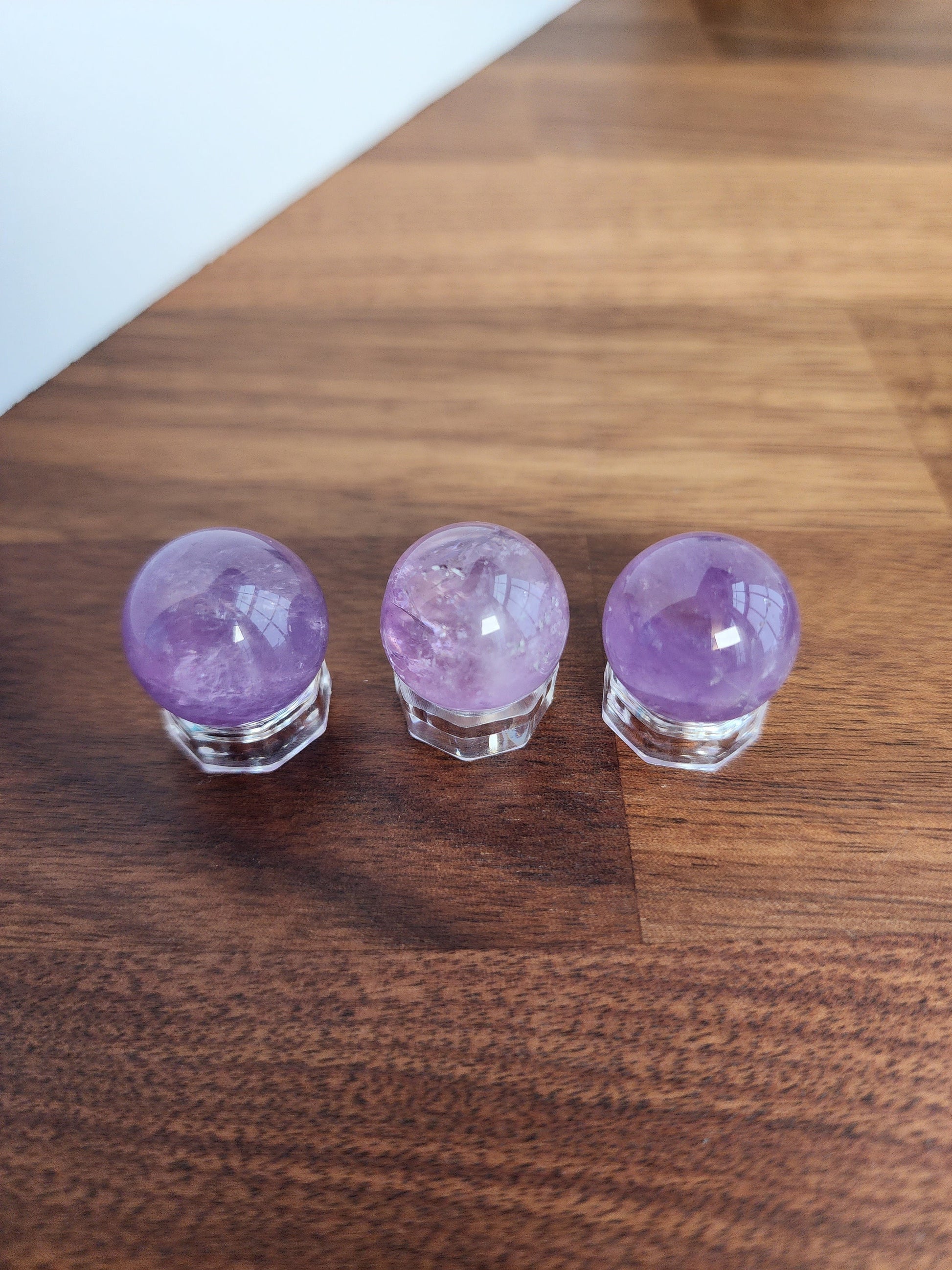 Mini Amethyst Sphere | 20MM | Sparkling Purple Crystal Ball | Small Gem Collection | Intuitively Chosen