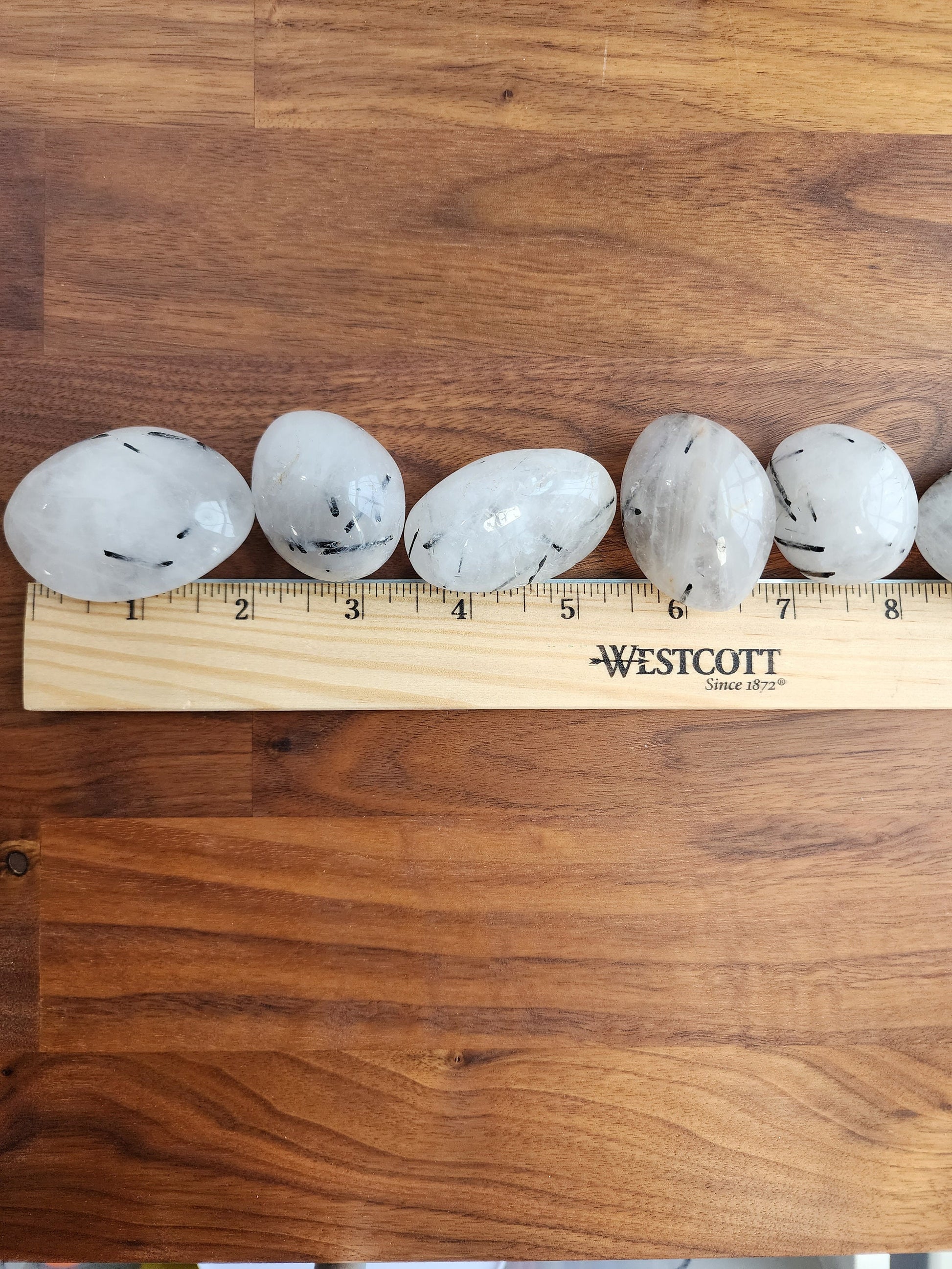 Black Tourmaline in Quartz Palm Stones | Varying Shapes | Large Palms | Intuitively Chosen for you!