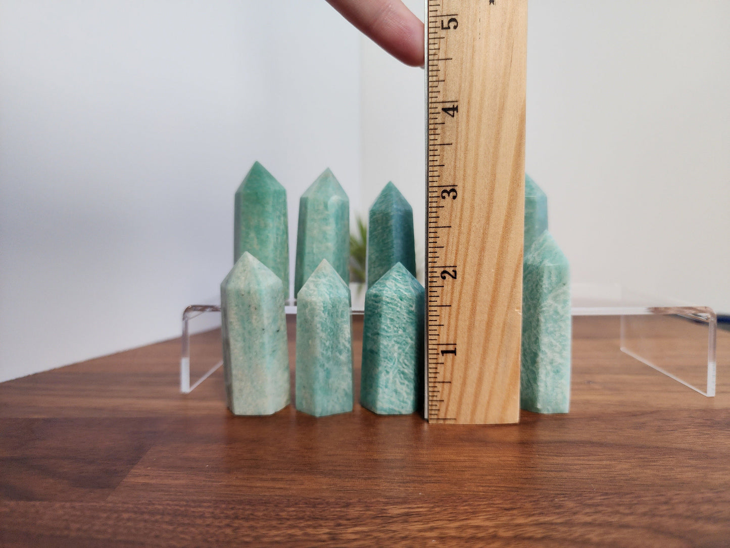 Teal Blue Amazonite Mini Points | Coastal Vibes Crystal Tower | Sun and Sea Decor | Ocean Bathroom & Mermaid Love | Intuitively Chosen