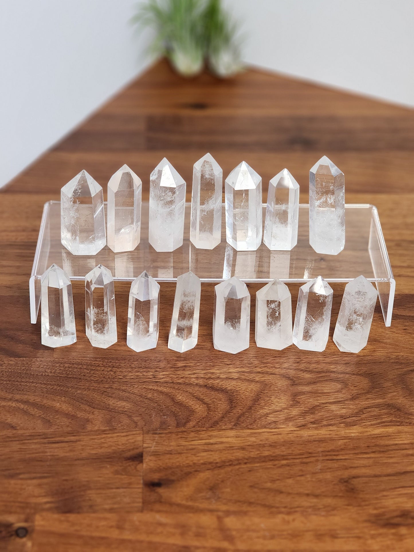 Clear Quartz Mini Towers | Cleansing Clear Obelisk Points | Small Clarifying & Enhancing Tower | Some with Rainbows | Intuitively Chosen