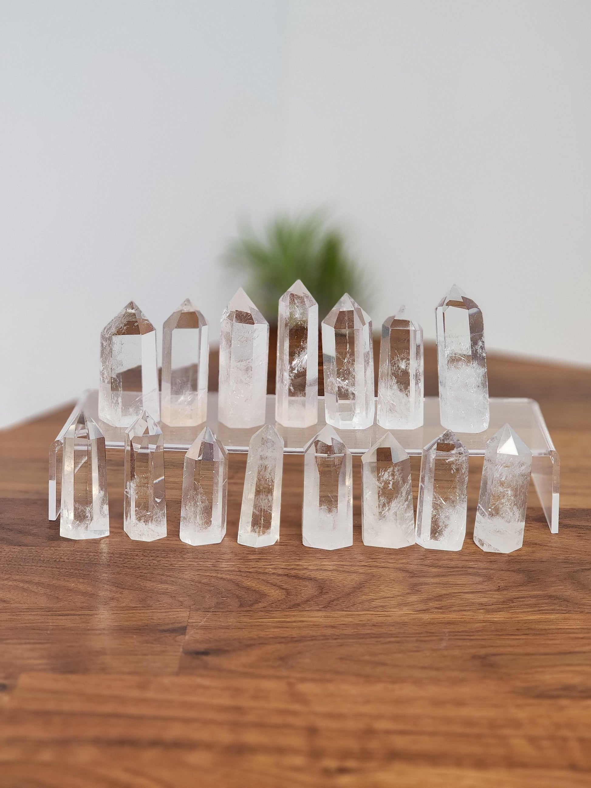 Clear Quartz Mini Towers | Cleansing Clear Obelisk Points | Small Clarifying & Enhancing Tower | Some with Rainbows | Intuitively Chosen