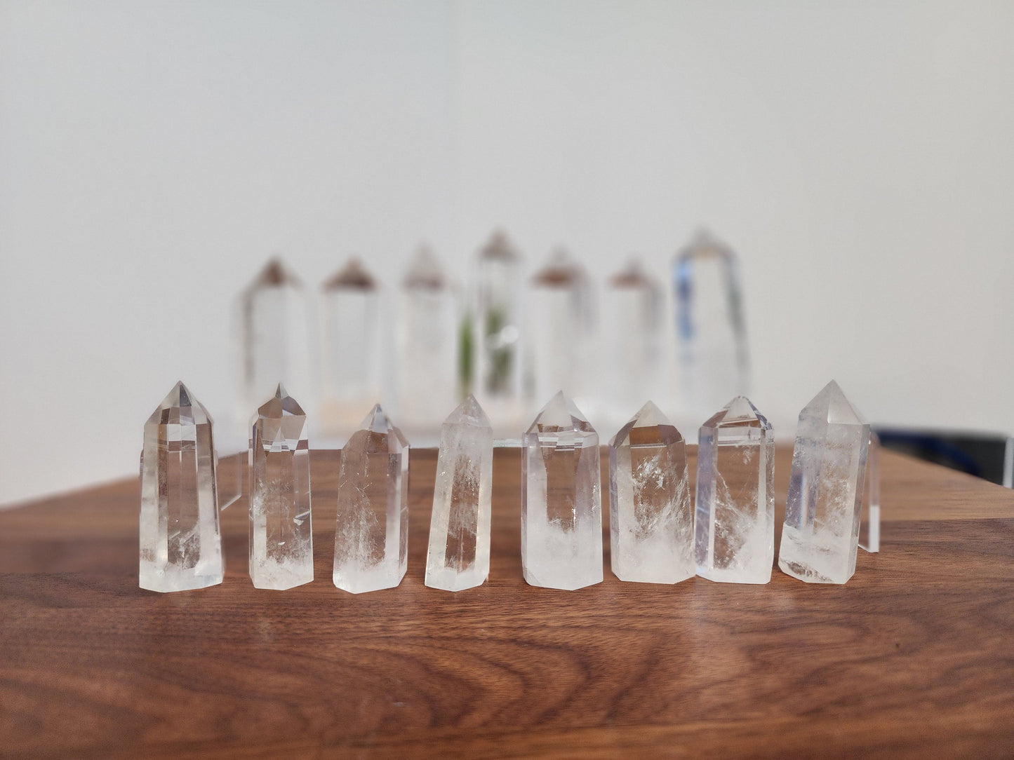 Clear Quartz Mini Towers | Cleansing Clear Obelisk Points | Small Clarifying & Enhancing Tower | Some with Rainbows | Intuitively Chosen