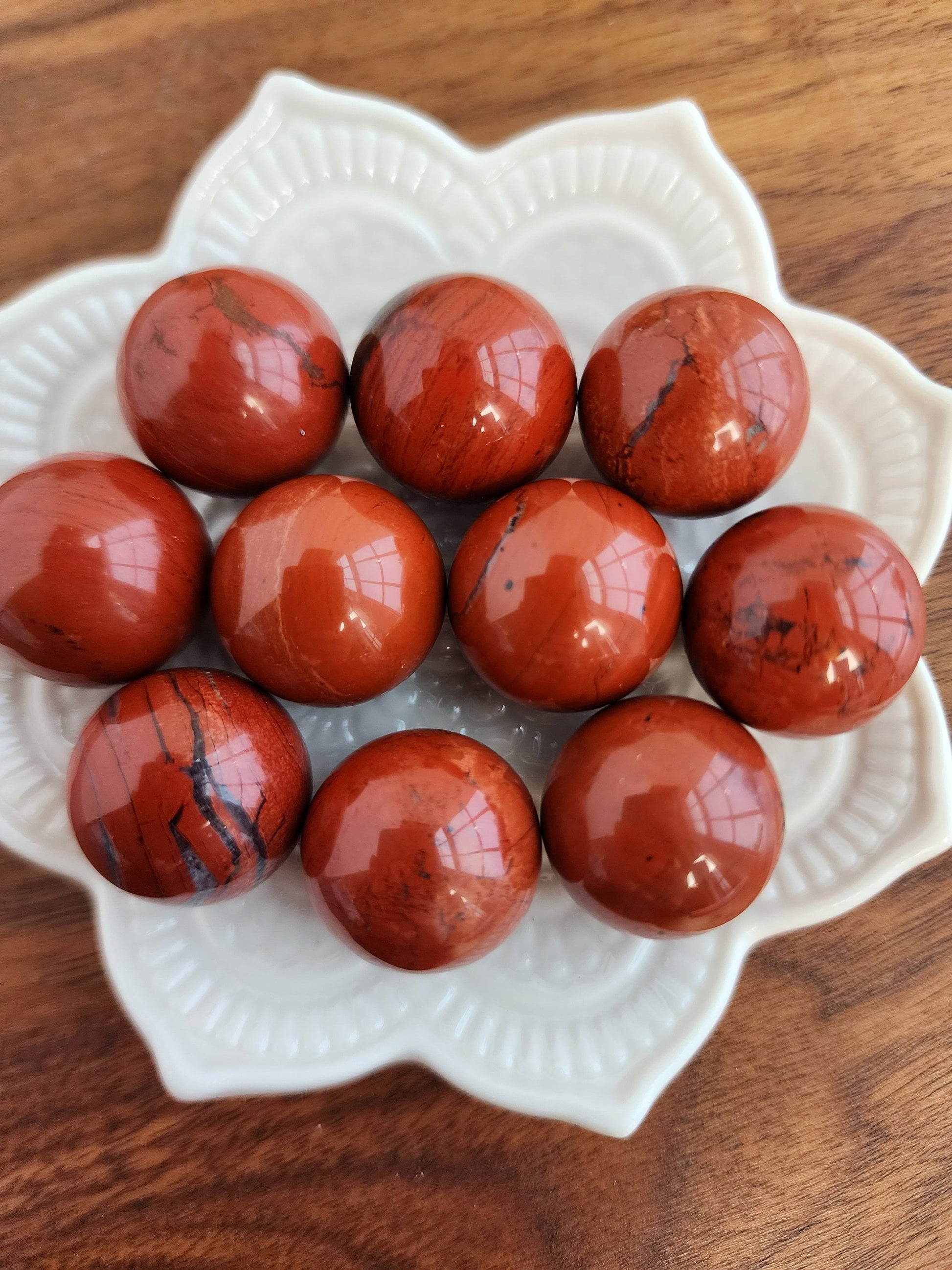 Red Jasper Mini Sphere | Red Crystal Ball | Small Sphere Collections | Christmas Crystals | Intuitively Chosen