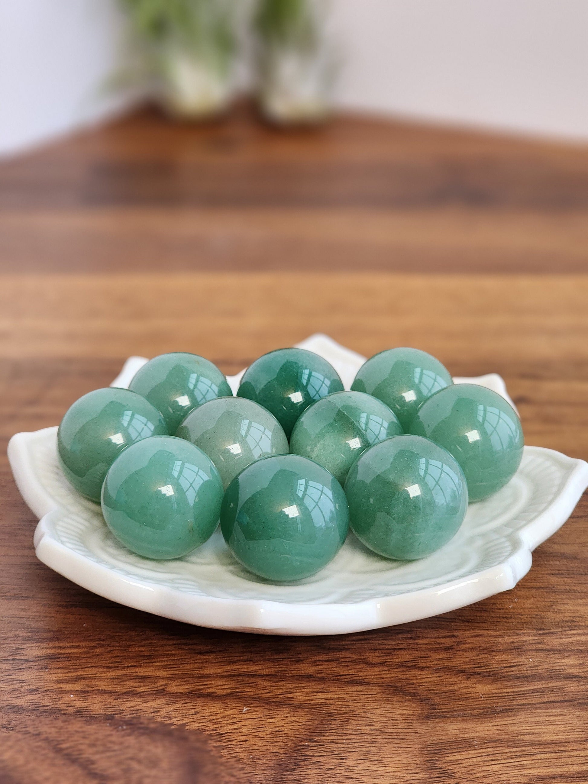 Green Aventurine Mini Sphere | Green Crystal Ball | Small Sphere Collections | Small Green Crystals | Intuitively Chosen