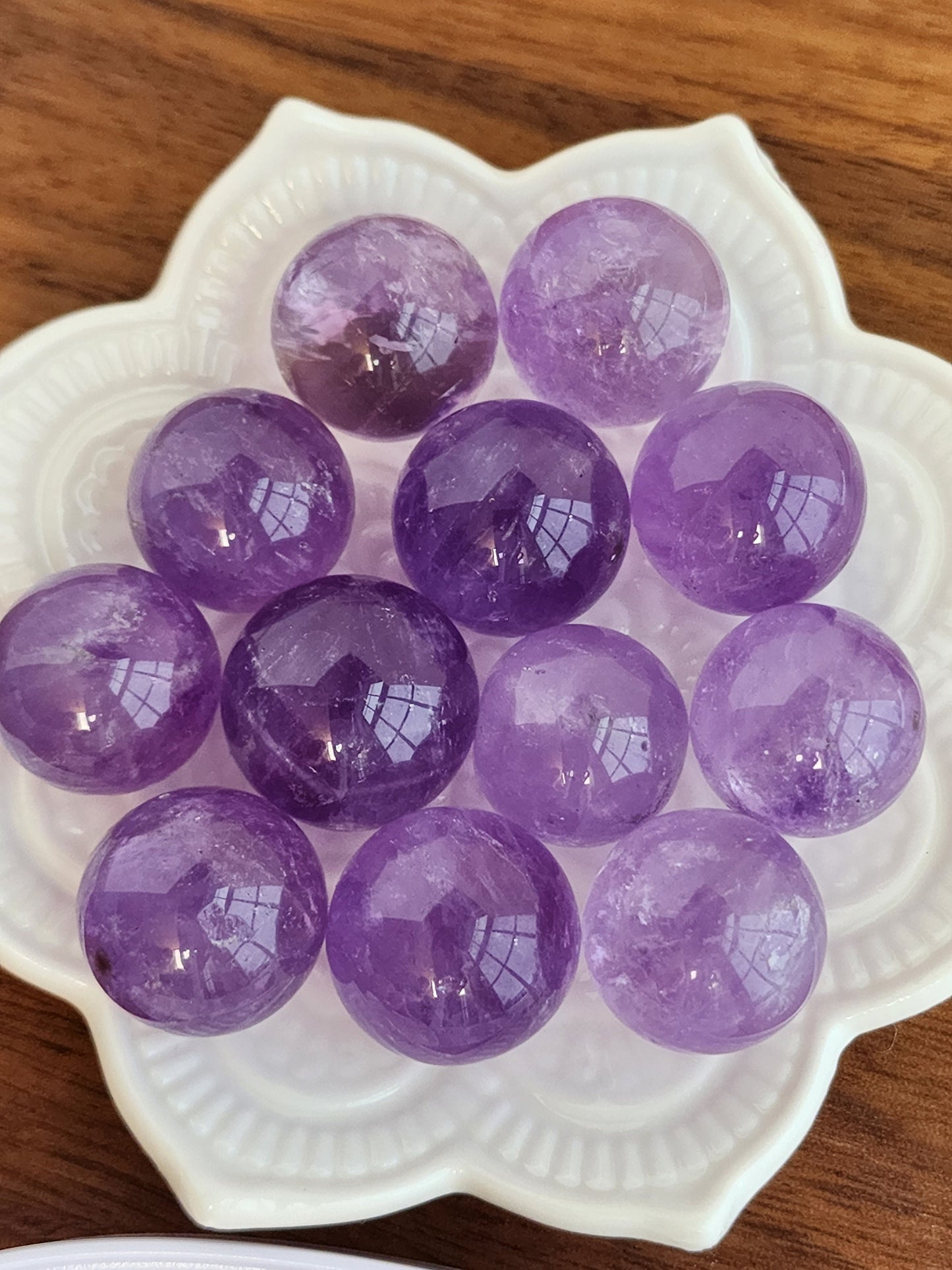 Mini Amethyst Sphere | 20MM | Sparkling Purple Crystal Ball | Small Gem Collection | Intuitively Chosen