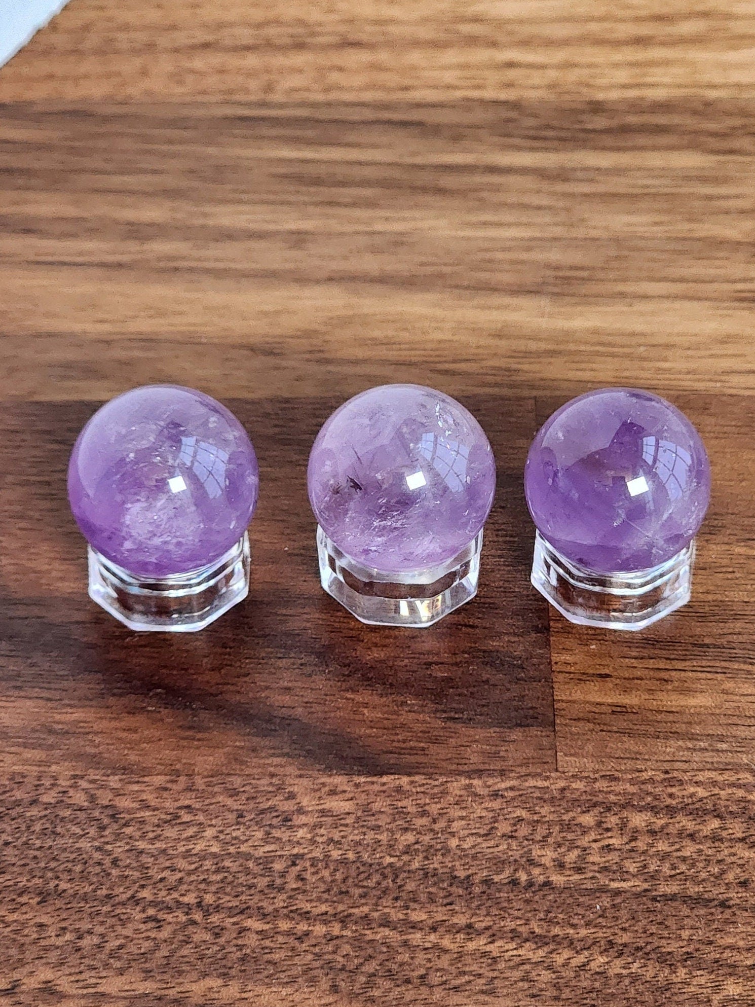 Mini Amethyst Sphere | 20MM | Sparkling Purple Crystal Ball | Small Gem Collection | Intuitively Chosen