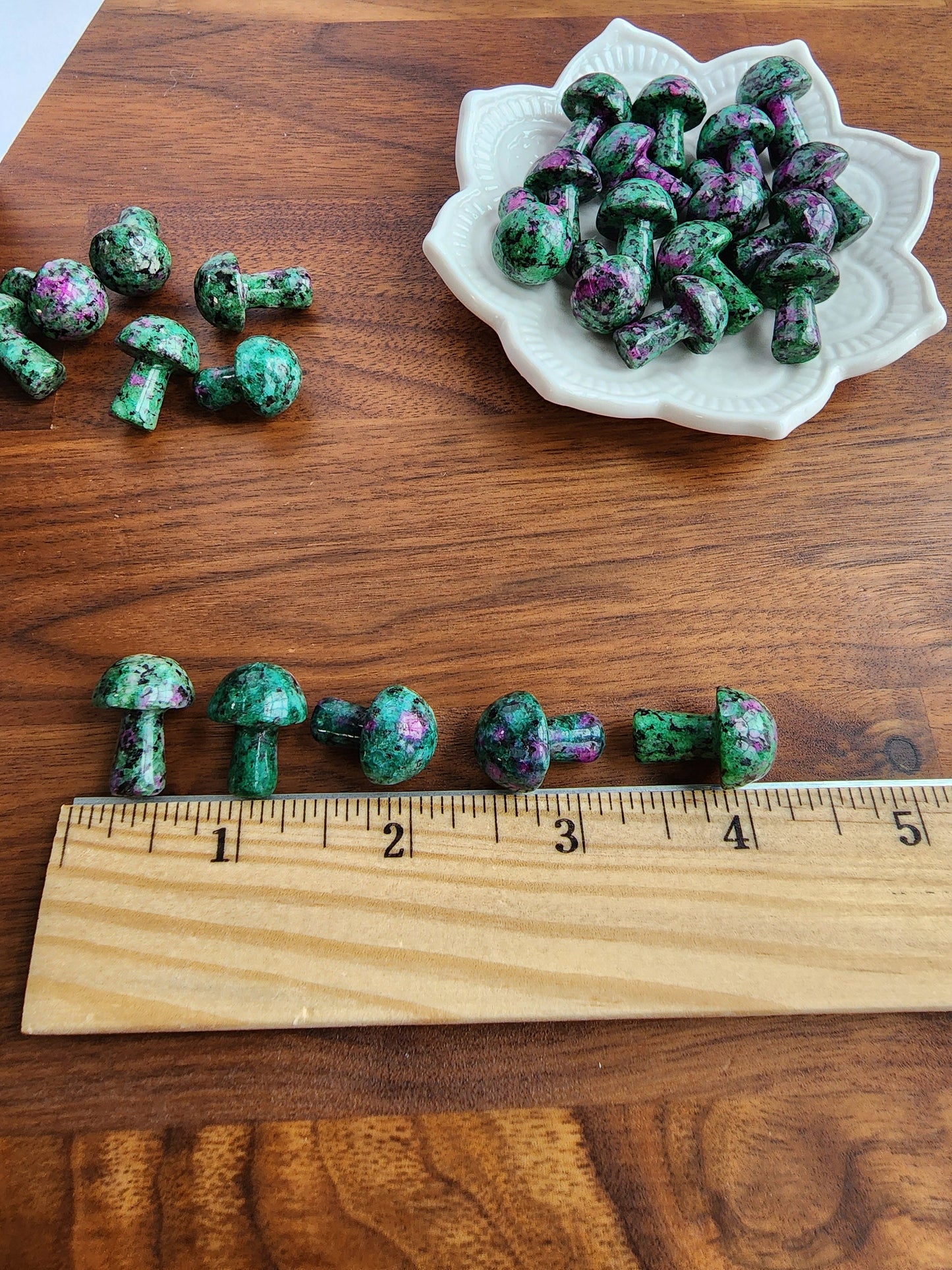 Ruby in Zoisite Mini Mushroom | Mini Mushy | UV Reactive | Dye Enhanced Quartzite