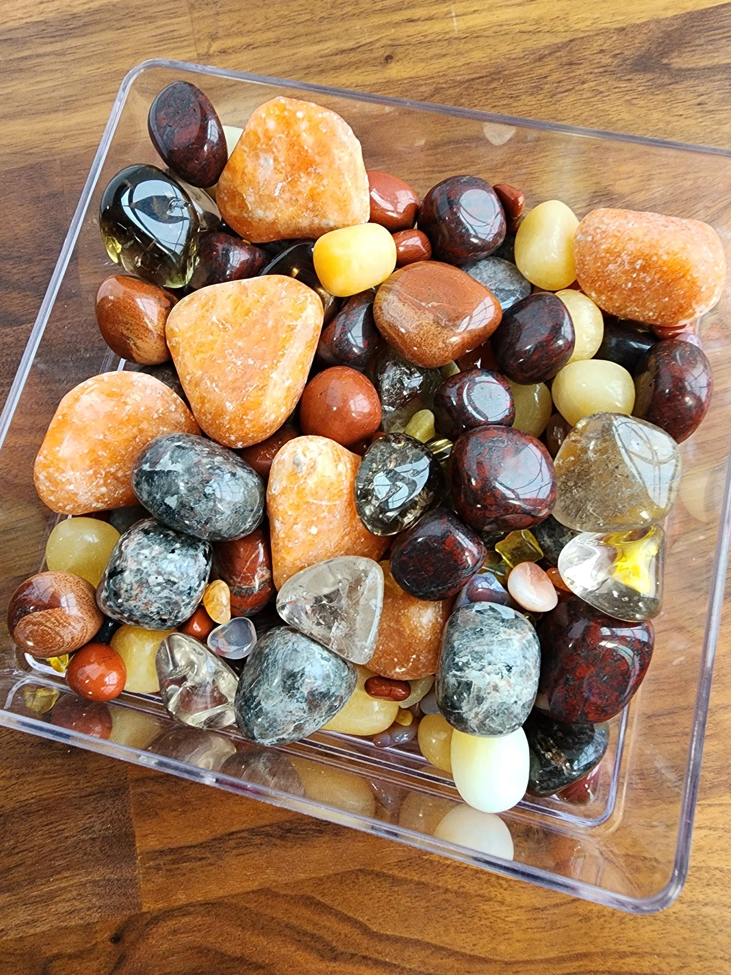 Fire Mix | Elemental Rock Crystal Confetti by Huxley | Red, Orange, Gray, Yellow, Black | Kid Crystal Confetti by Huxley Age 11