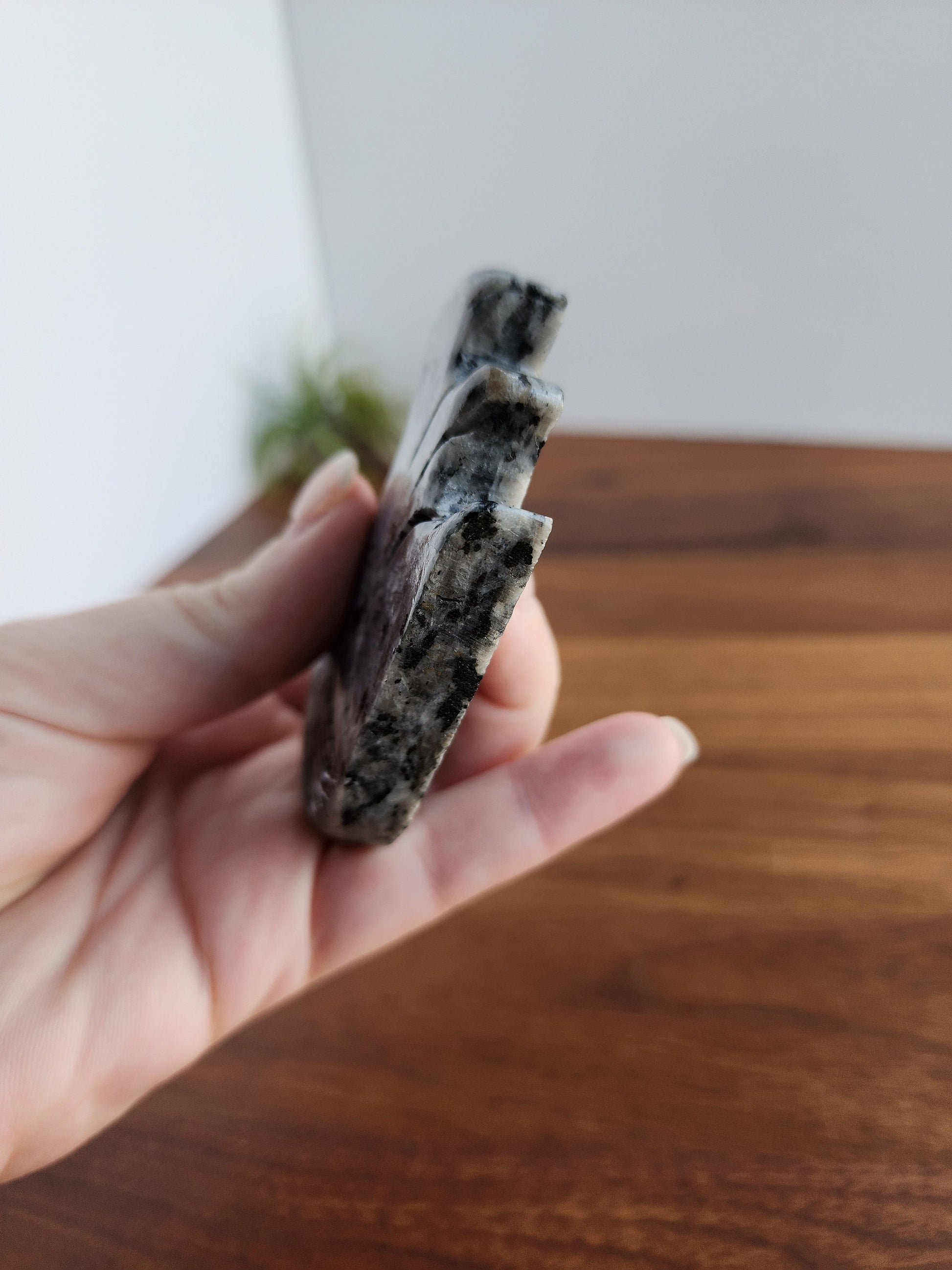 Larvakite Squirrel | Crystal Animals | Gray, Silver, Flashy Crystal Fall Critter | Standing Carving | Only 1 Available!