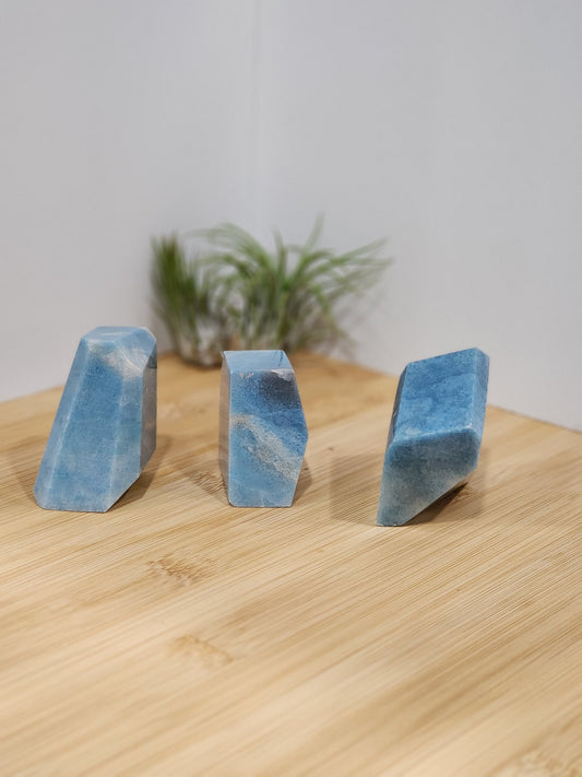 Sky Blue Trolleite Crystal Free Form: Unique Teal Mineral