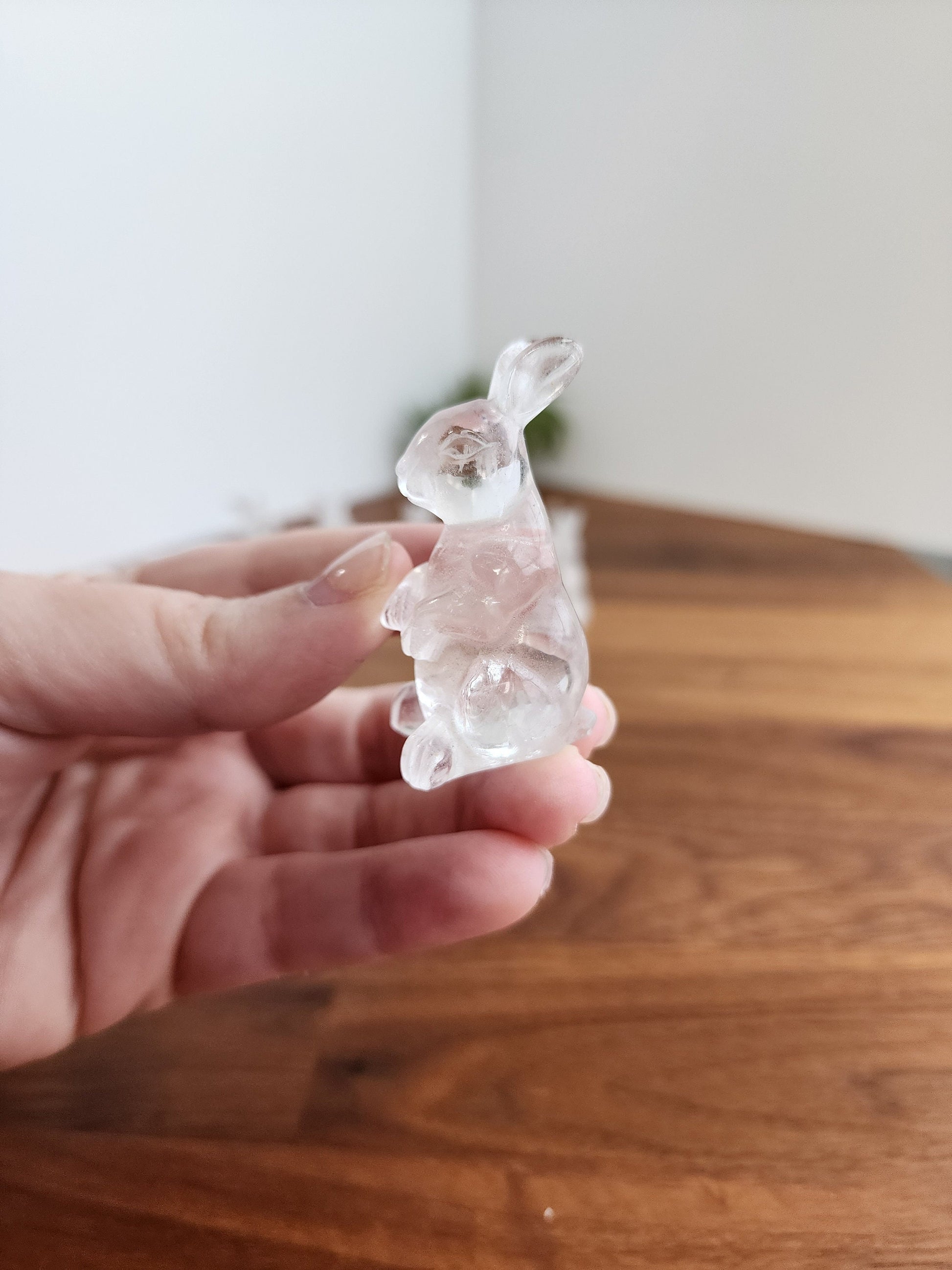 Standing Bunny Carvings | Taller Crystal Rabbits | Clear Quartz | Lucky Rabbits | Intuitively Chosen