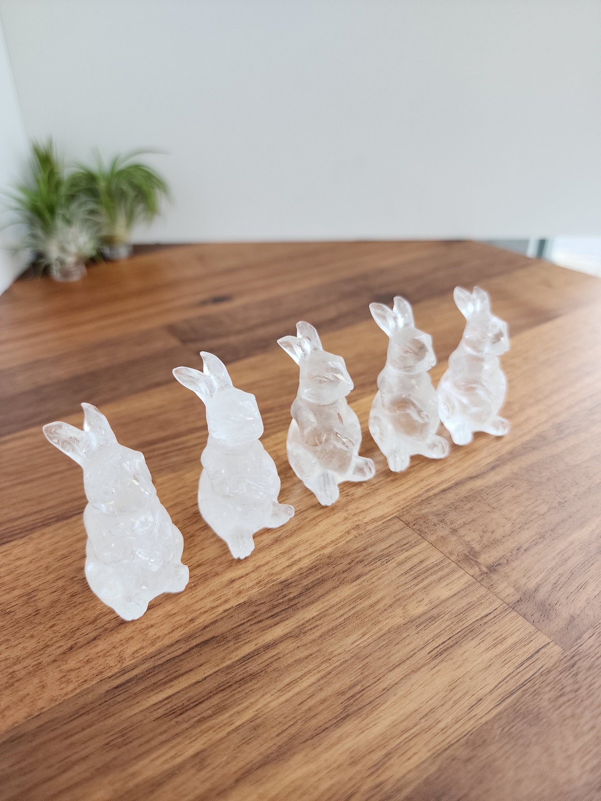 Standing Bunny Carvings | Taller Crystal Rabbits | Clear Quartz | Lucky Rabbits | Intuitively Chosen