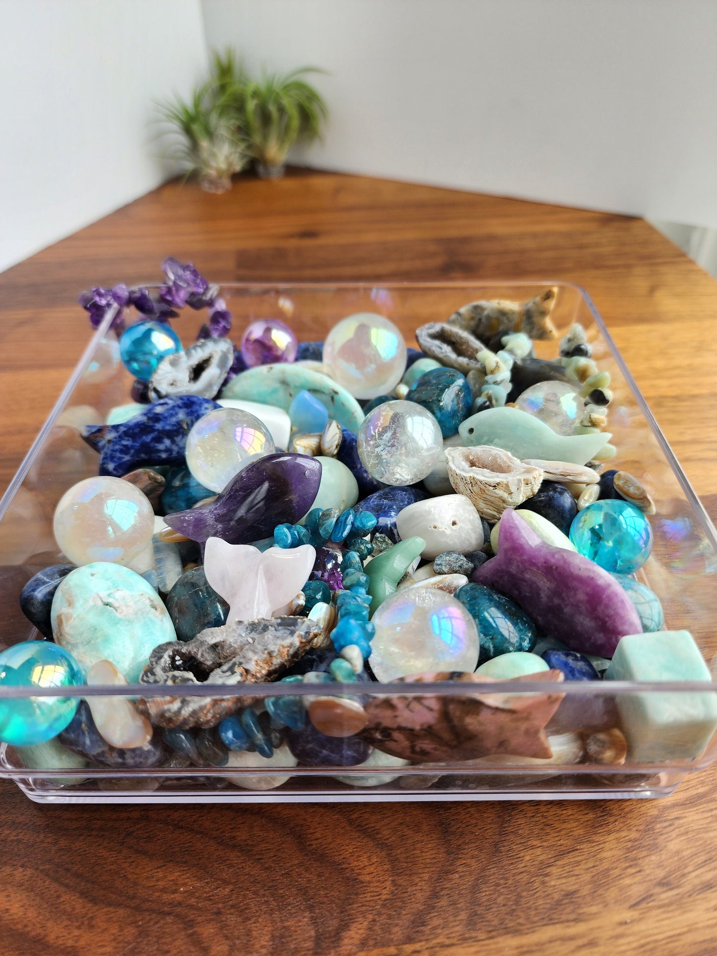 Mermaid Crystal Confetti | Ocean Crystals | Part of Your World Mix | Ariel's Vacation | Blue, Teal, Purple | Bracelets, Worry Stones, Tails