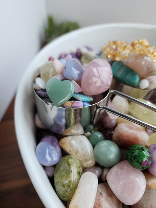 Easter crystal confetti for springequinox, bunny crystals, pastel crystal fun scoop