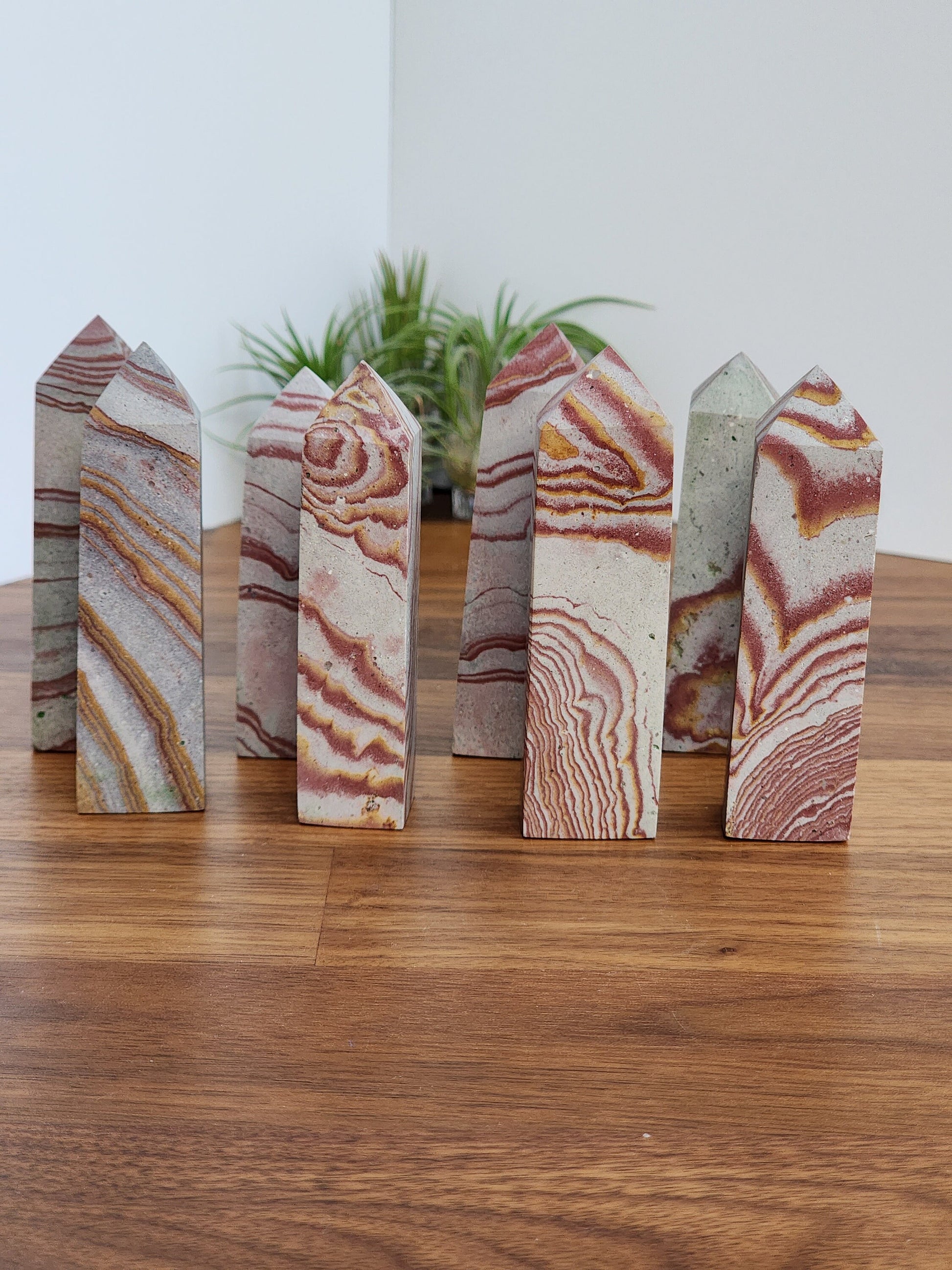 Rainbow Rhyolite | Wonderstone Towers | Candy Hickorite Points | Matte | Unique Collector's Crystal | Intuitively Chosen