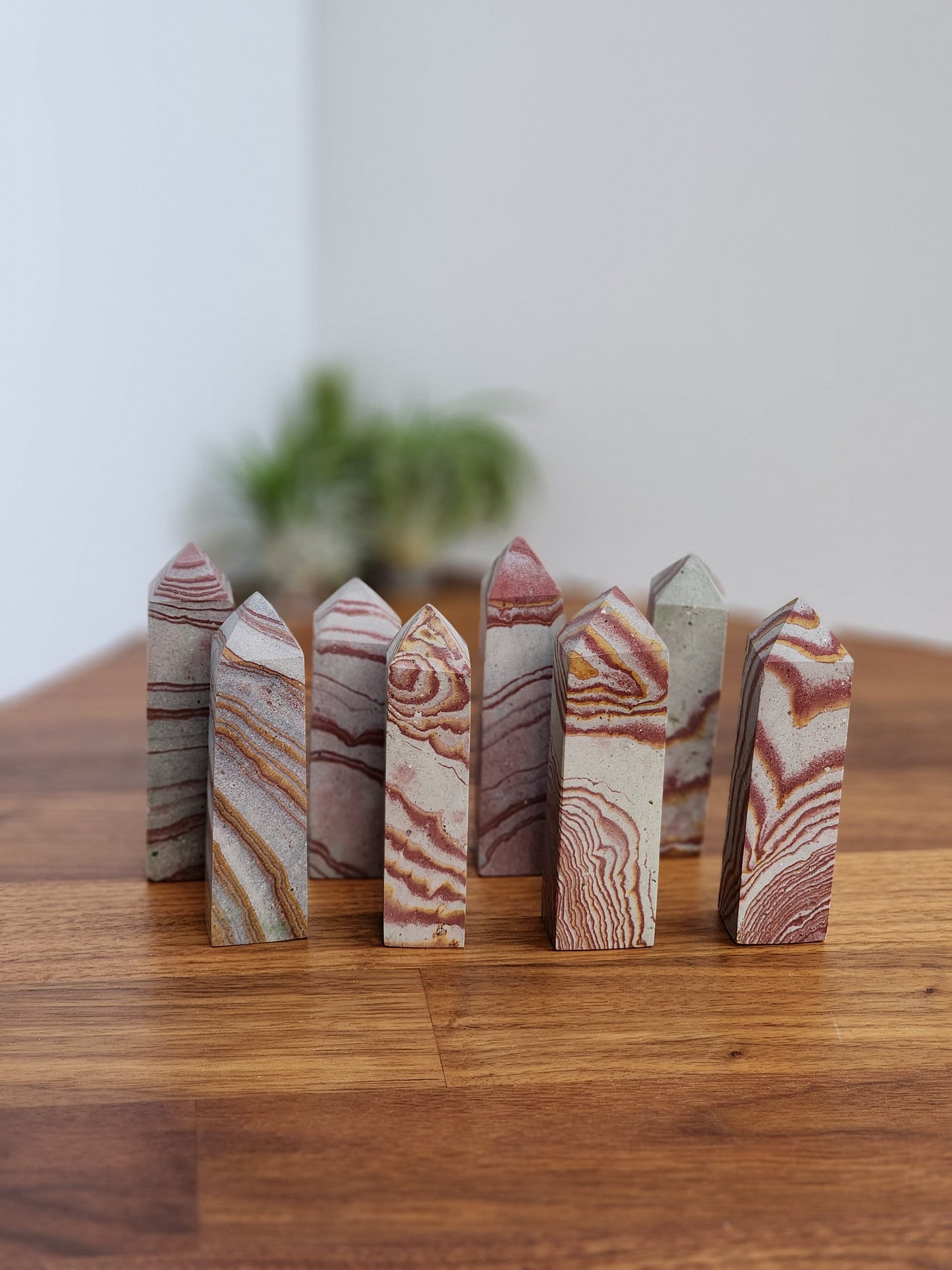 Rainbow Rhyolite | Wonderstone Towers | Candy Hickorite Points | Matte | Unique Collector's Crystal | Intuitively Chosen