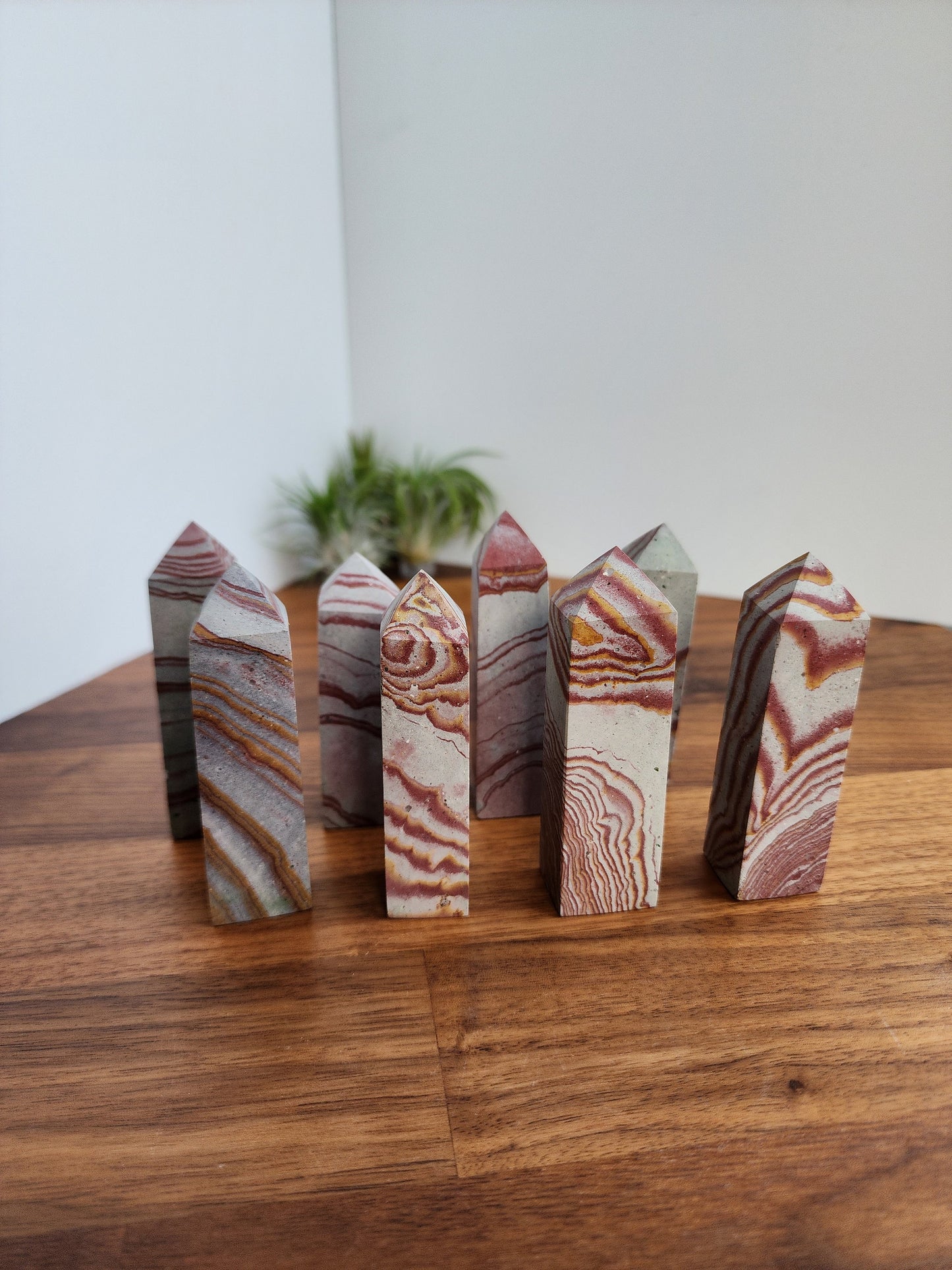 Rainbow Rhyolite | Wonderstone Towers | Candy Hickorite Points | Matte | Unique Collector's Crystal | Intuitively Chosen