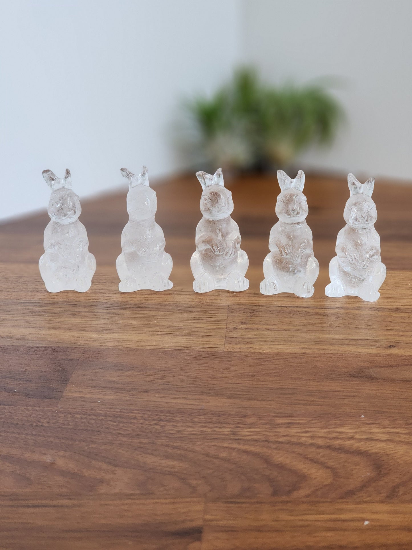 Standing Bunny Carvings | Taller Crystal Rabbits | Clear Quartz | Lucky Rabbits | Intuitively Chosen