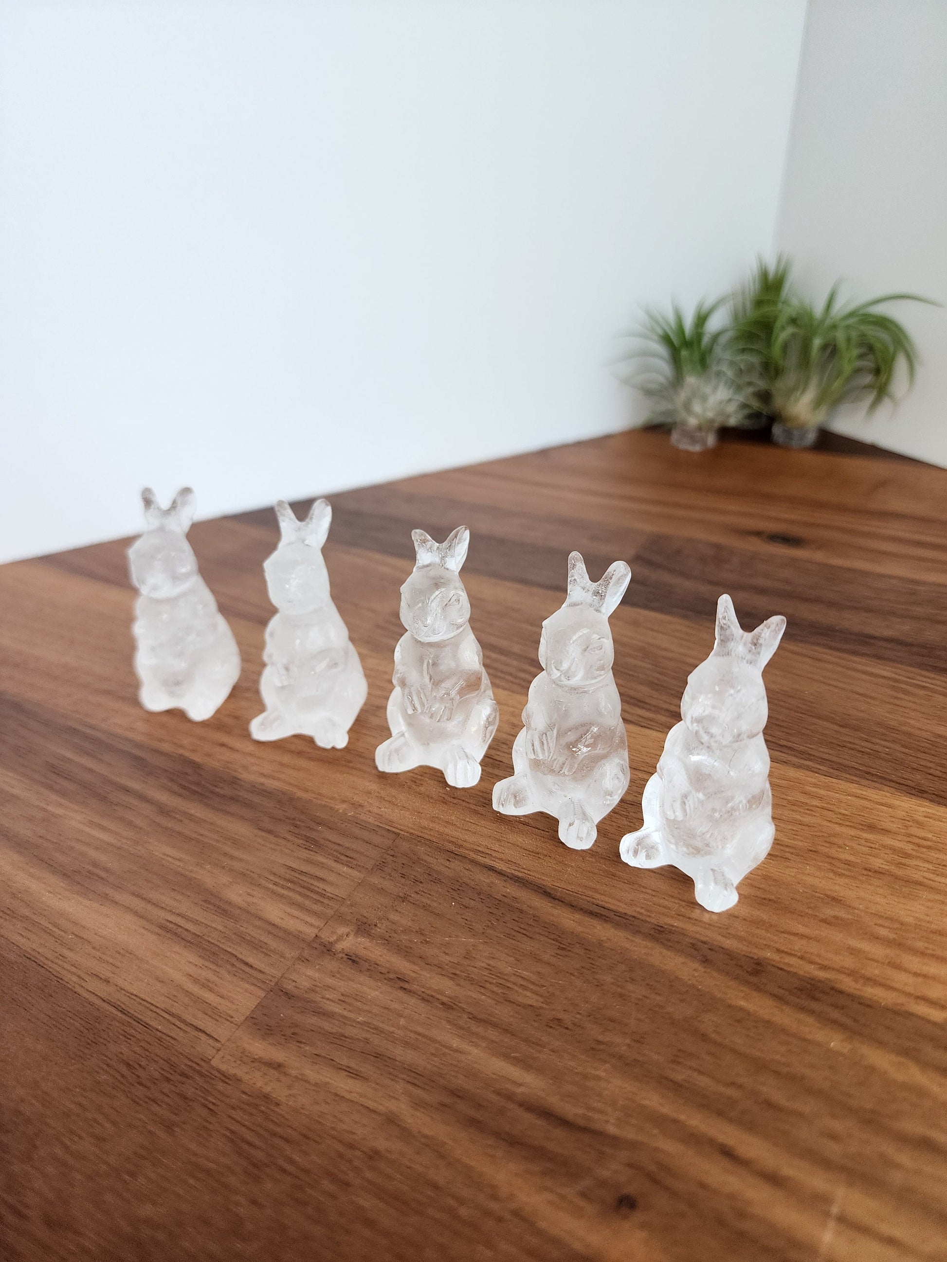 Standing Bunny Carvings | Taller Crystal Rabbits | Clear Quartz | Lucky Rabbits | Intuitively Chosen