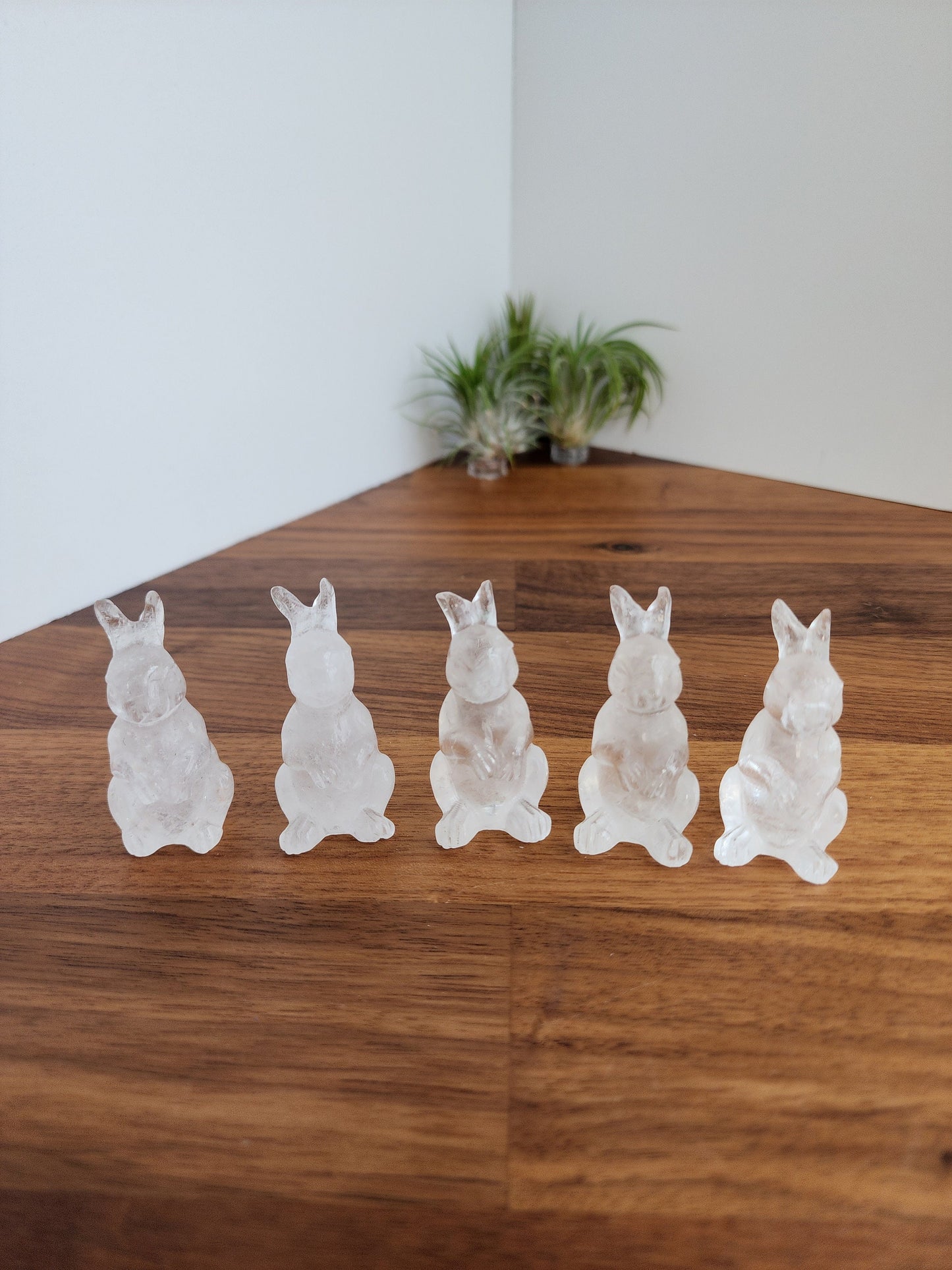 Standing Bunny Carvings | Taller Crystal Rabbits | Clear Quartz | Lucky Rabbits | Intuitively Chosen