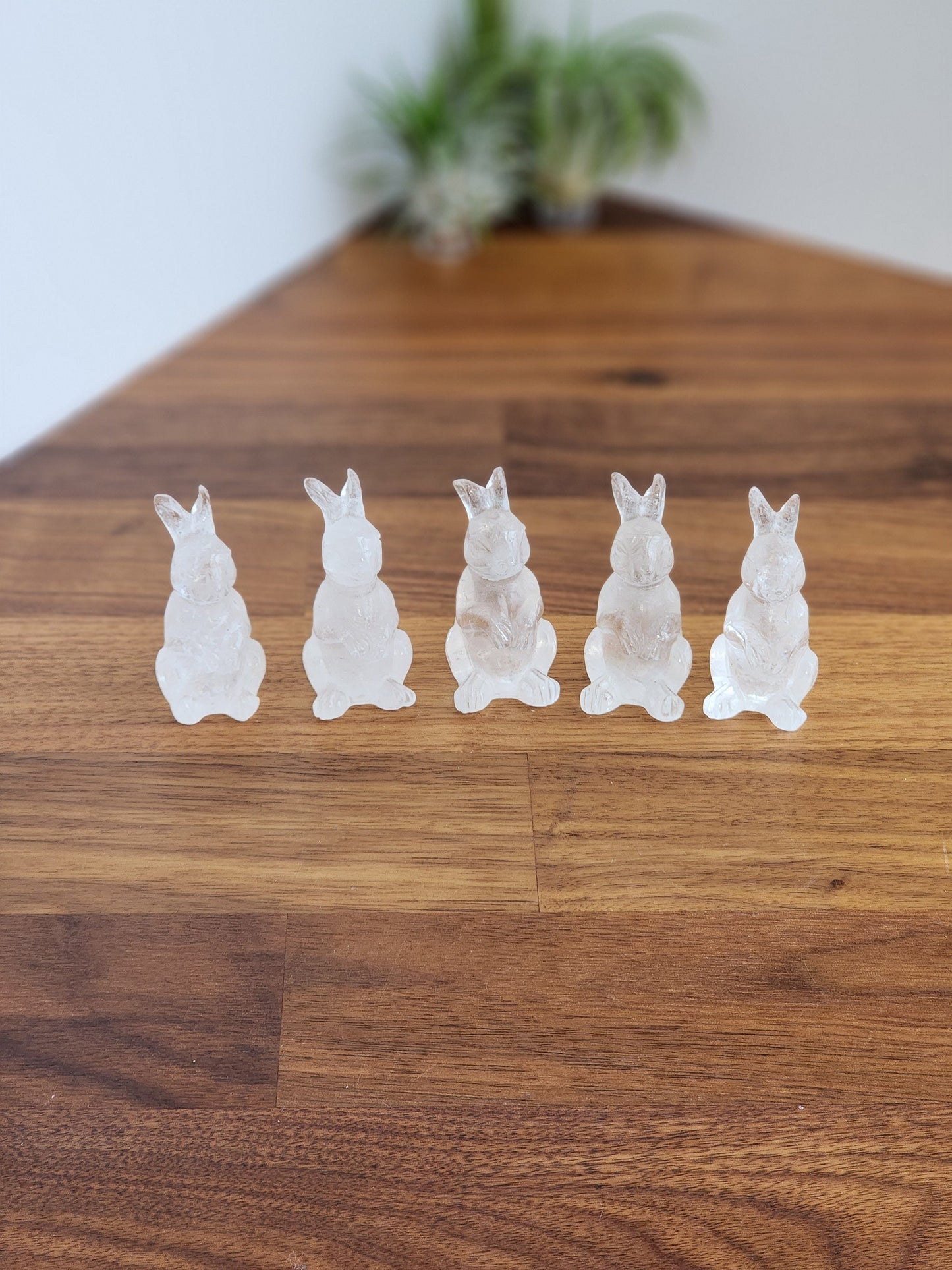 Standing Bunny Carvings | Taller Crystal Rabbits | Clear Quartz | Lucky Rabbits | Intuitively Chosen