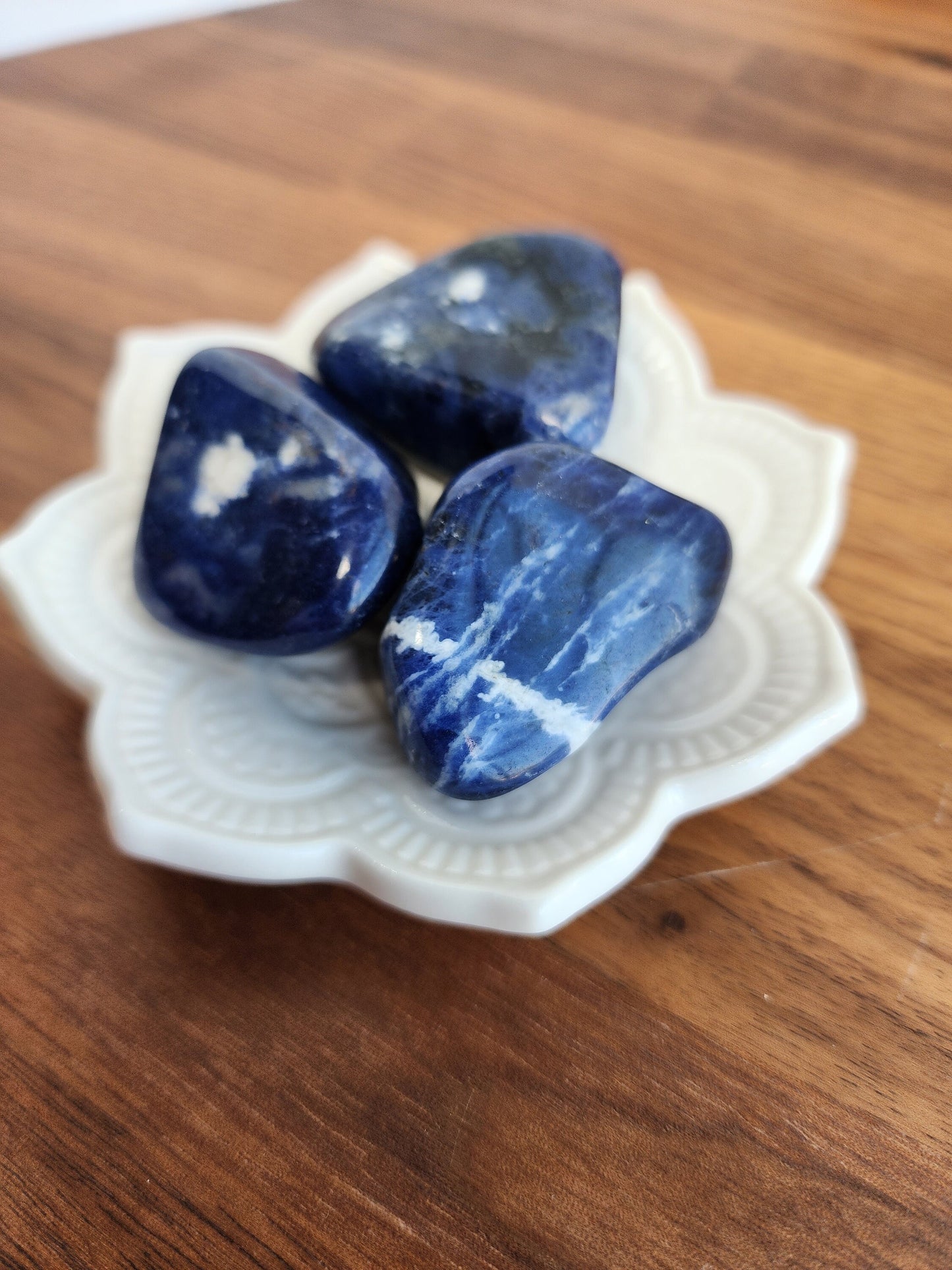 Sodalite Tumbles | Large | Mermaid Crystal Confetti Add On | Ocean Mix | Bright Royal Blue Tumble | Intuitively Chosen