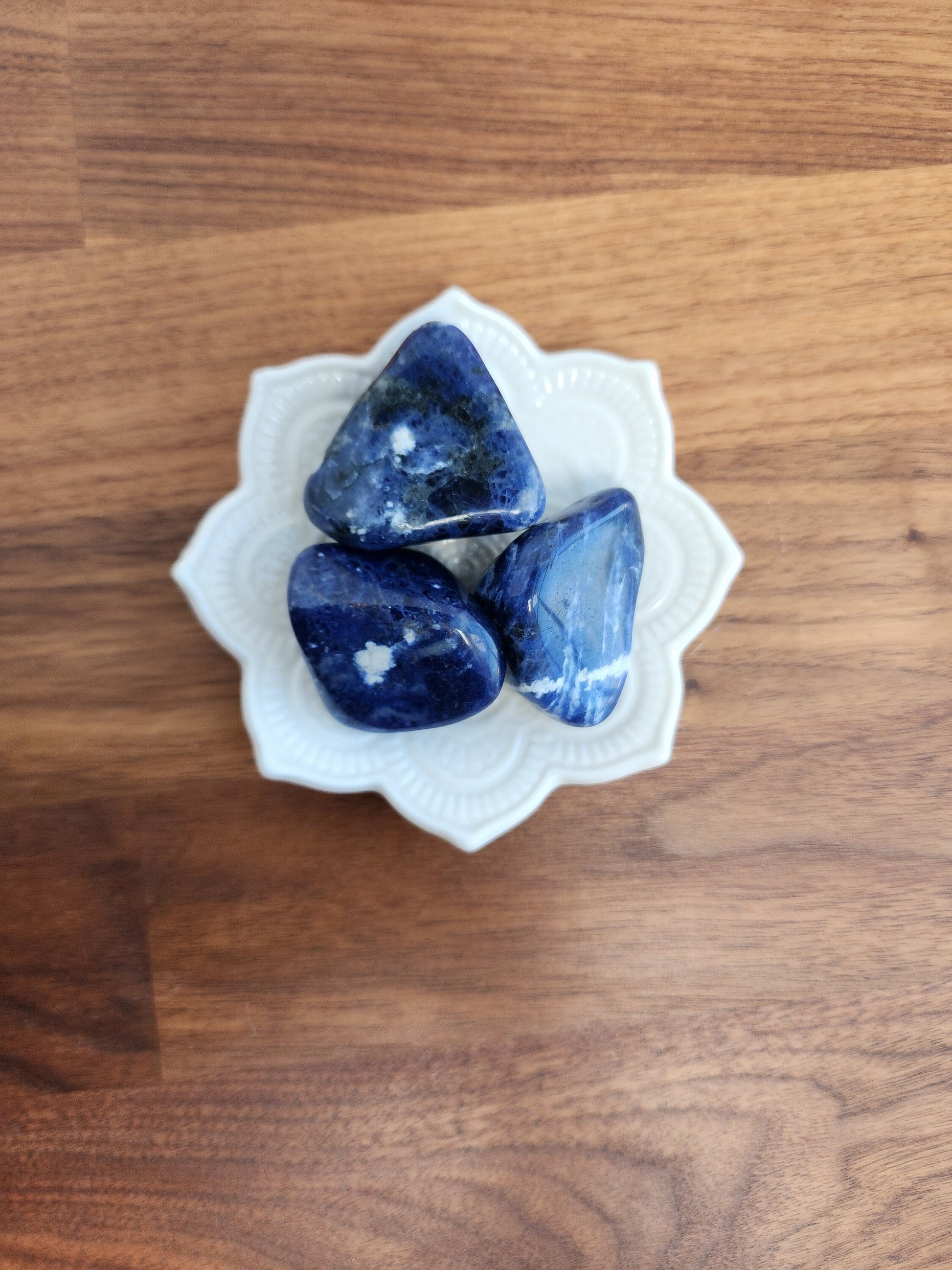 Sodalite Tumbles | Large | Mermaid Crystal Confetti Add On | Ocean Mix | Bright Royal Blue Tumble | Intuitively Chosen