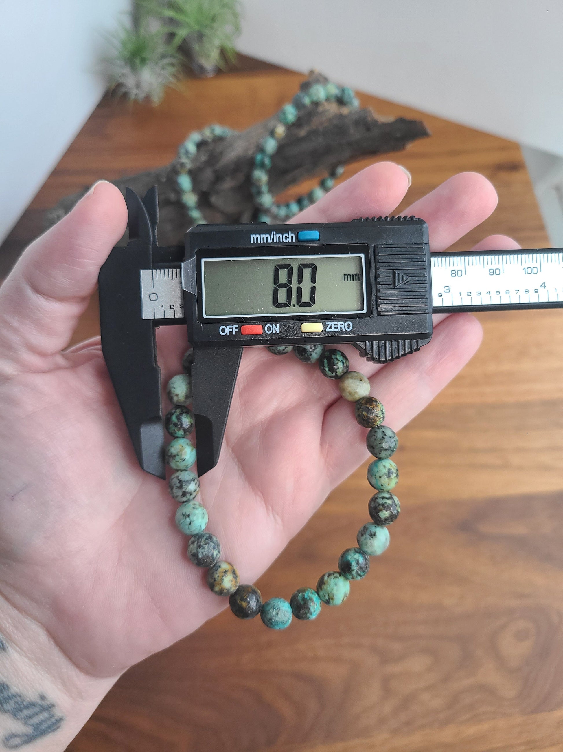 African Turquoise | 8MM Faceted Crystal Bracelet | Blue African Jasper | Carribean Teal Jewelry for any Beachy or Ocean Vacation Outfit