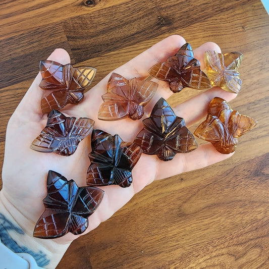 Amber Bee Carving | Natural Amber Carvings | Wings Closed Honeybee | Save the Bees | Intuitively Chosen