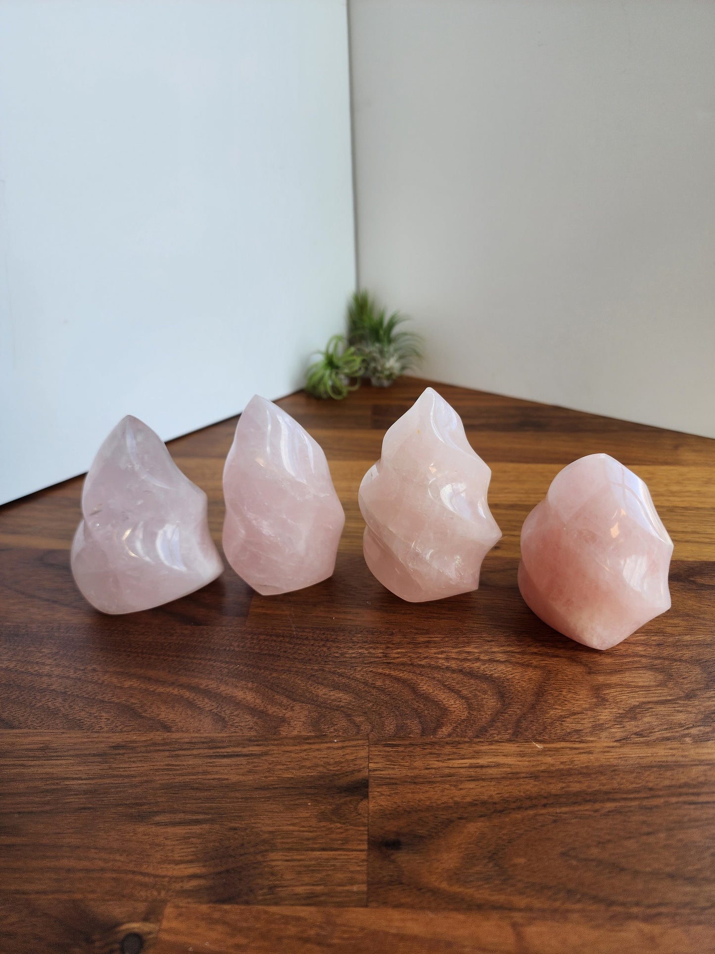 Rose Quartz Flames | Large Pink Crystal Flame | Gorgeous Show Pieces with Rainbows | Choose your own Crystals