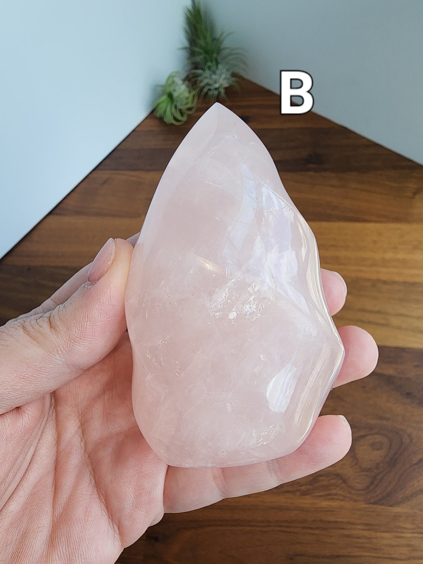 Rose Quartz Flames | Large Pink Crystal Flame | Gorgeous Show Pieces with Rainbows | Choose your own Crystals