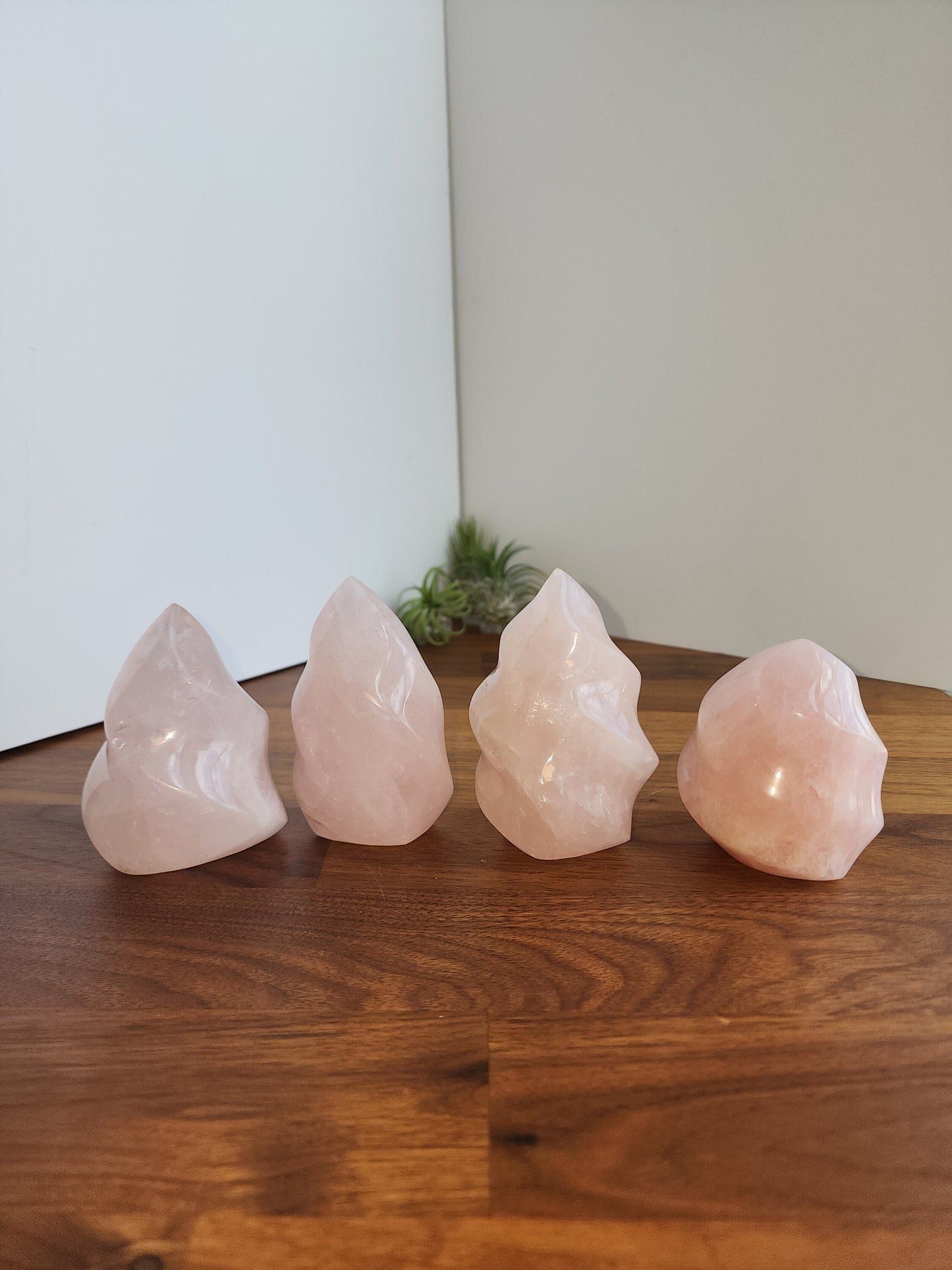 Rose Quartz Flames | Large Pink Crystal Flame | Gorgeous Show Pieces with Rainbows | Choose your own Crystals