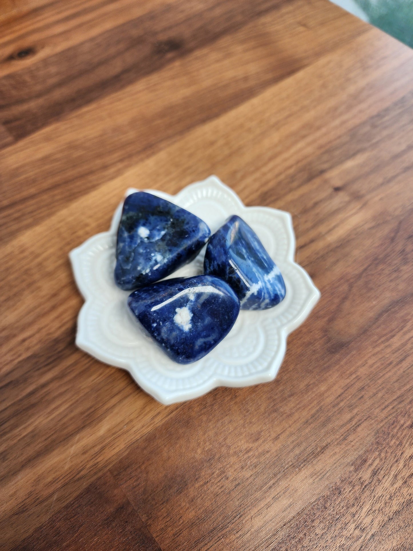 Sodalite Tumbles | Large | Mermaid Crystal Confetti Add On | Ocean Mix | Bright Royal Blue Tumble | Intuitively Chosen