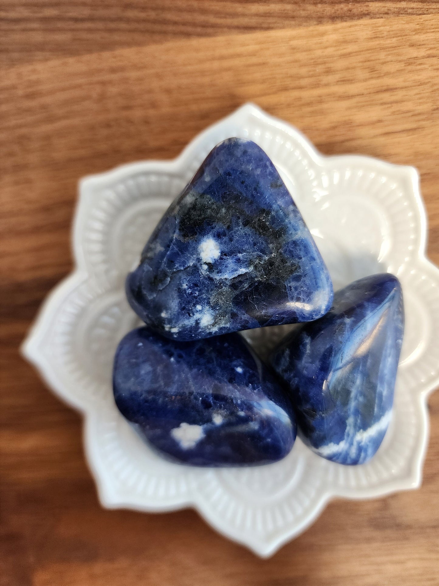 Sodalite Tumbles | Large | Mermaid Crystal Confetti Add On | Ocean Mix | Bright Royal Blue Tumble | Intuitively Chosen