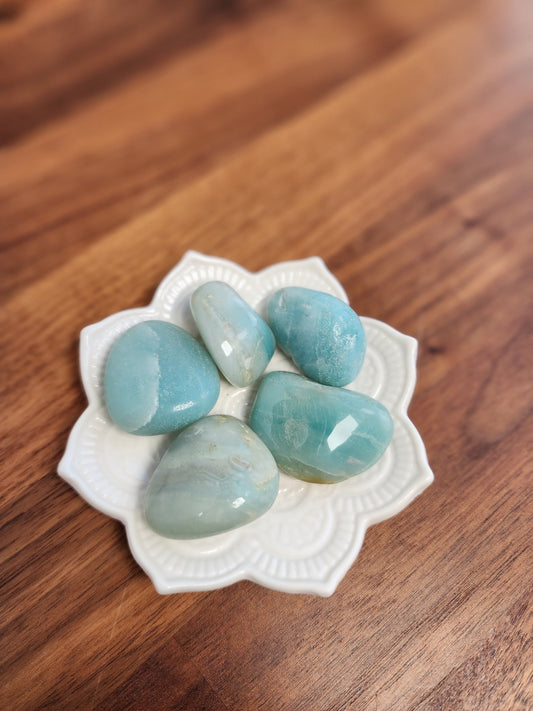 Amazonite Tumbles | Medium | Mermaid Crystal Confetti Add On | Ocean Beach Mix | Beachy Teal Blue Tumble | Intuitively Chosen