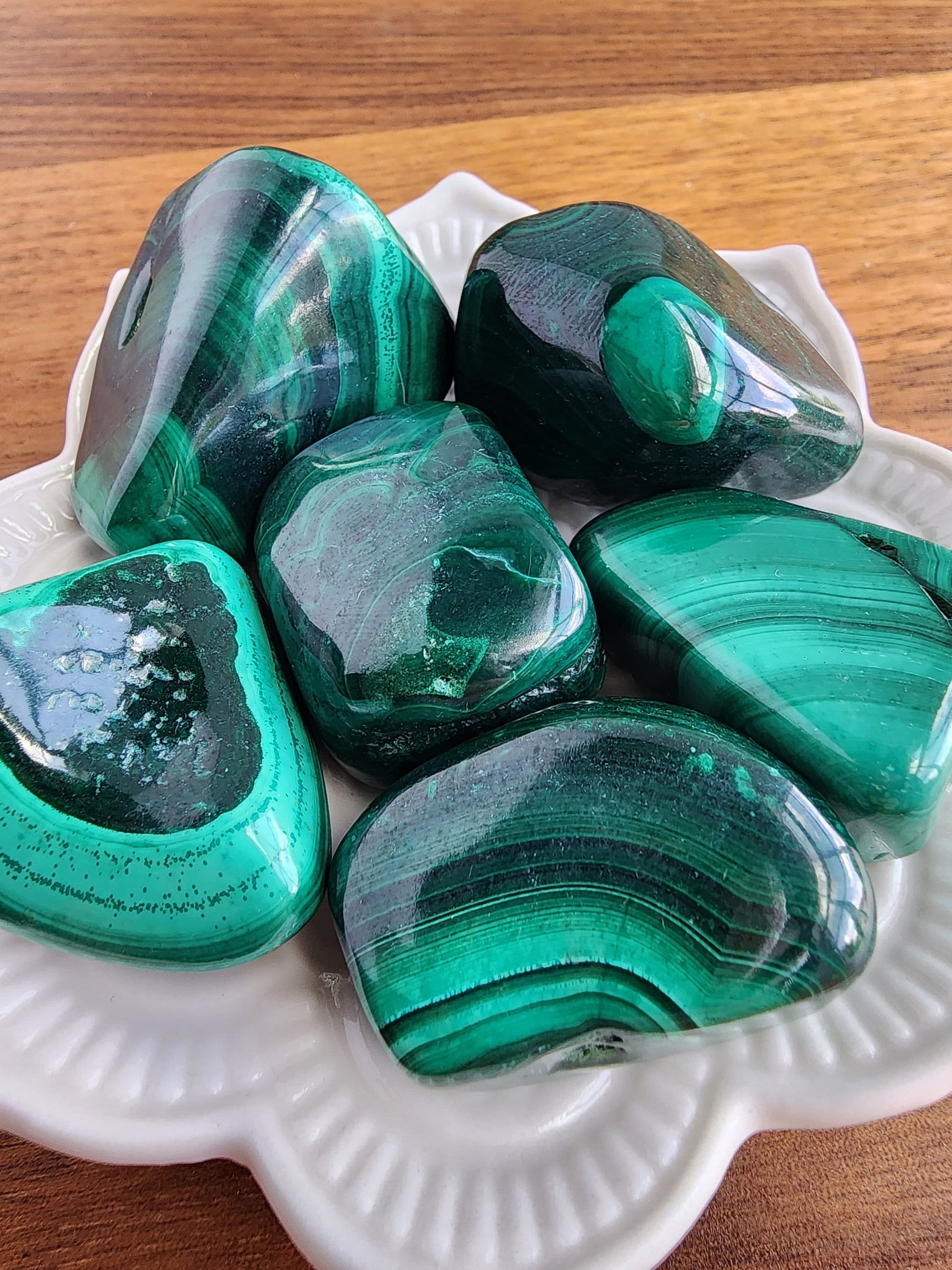 Malachite Tumbles | Large | ONE Gorgeous Green | Vibrant Banded Crystal | High Quality | Intuitively Chosen