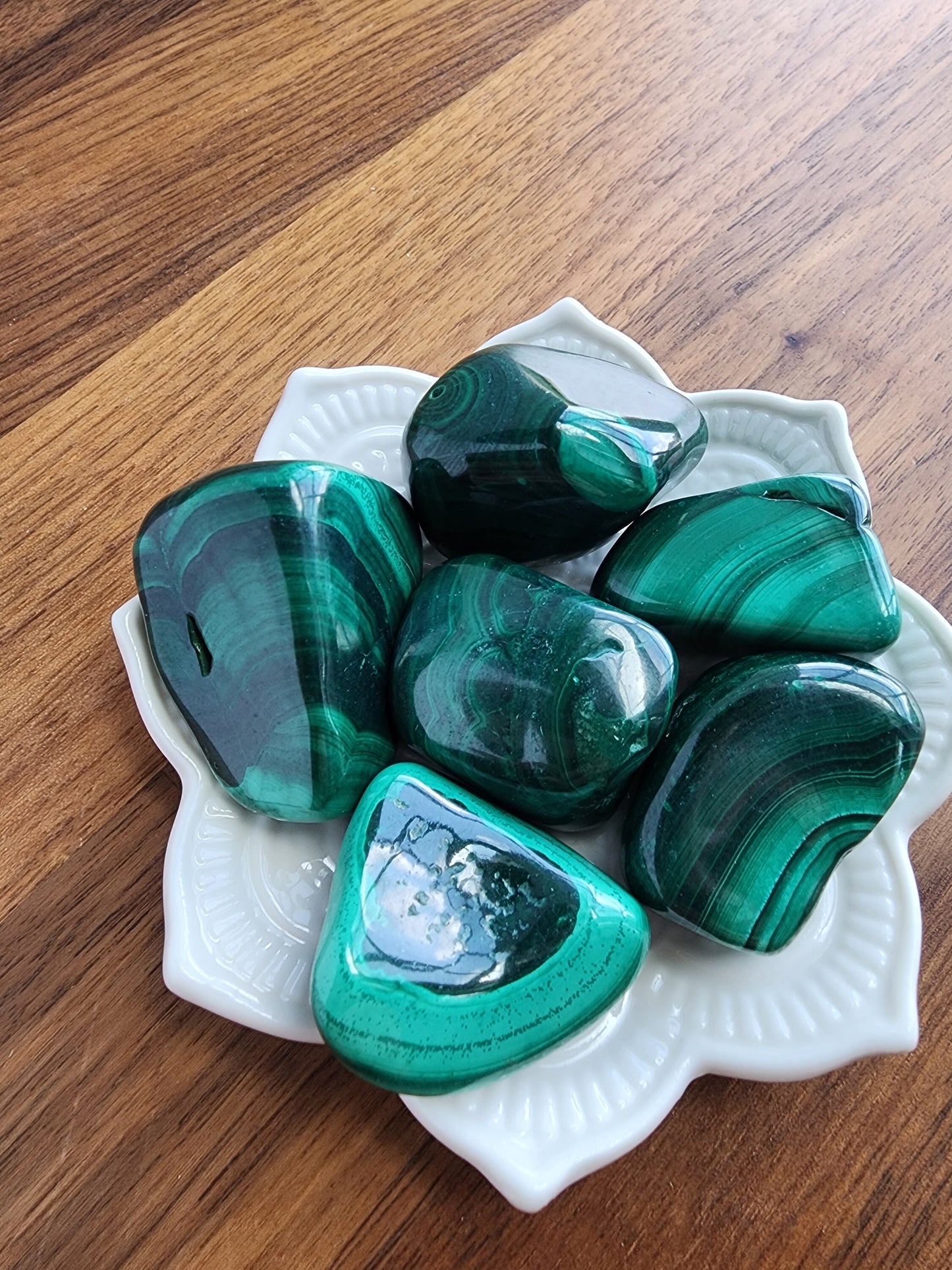 Malachite Tumbles | Large | ONE Gorgeous Green | Vibrant Banded Crystal | High Quality | Intuitively Chosen