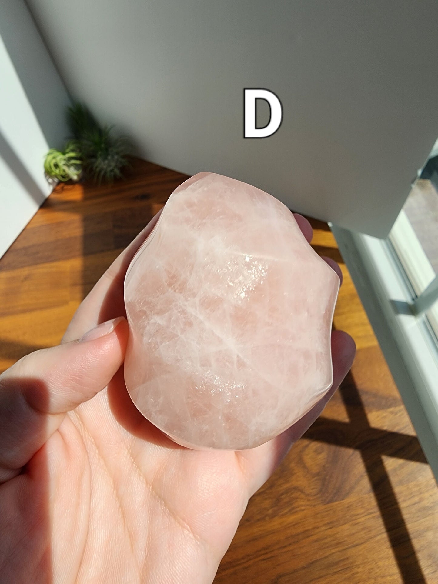 Rose Quartz Flames | Large Pink Crystal Flame | Gorgeous Show Pieces with Rainbows | Choose your own Crystals