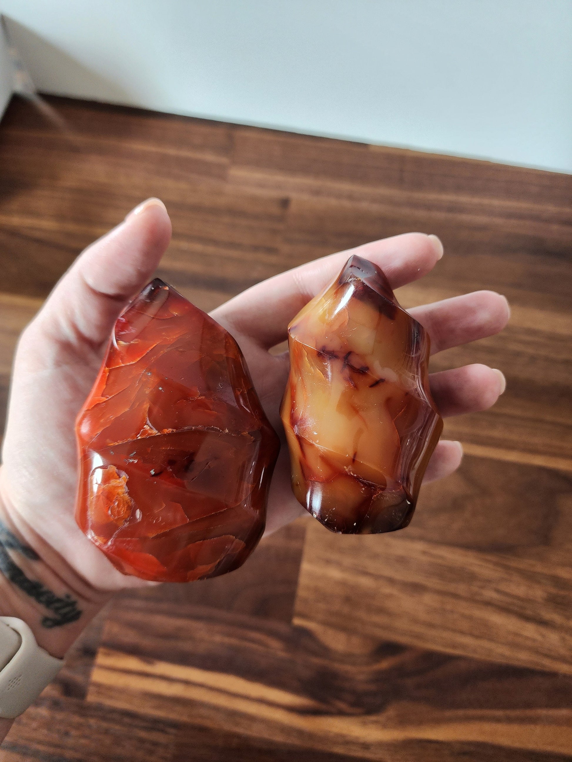 Carnelian Flame | Red Crystal Statement Piece | Home Decor | Red Orange Crystals | Meditation | Manifestation | Reiki Healing