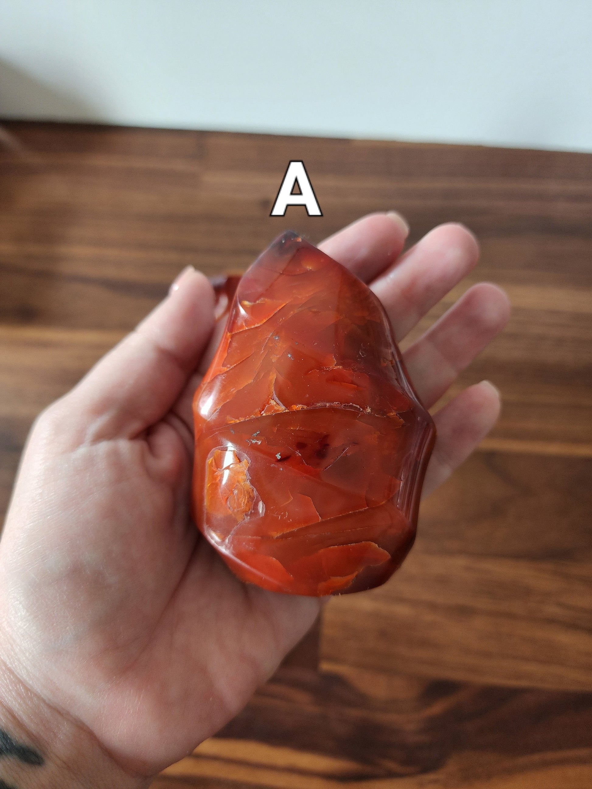 Carnelian Flame | Red Crystal Statement Piece | Home Decor | Red Orange Crystals | Meditation | Manifestation | Reiki Healing